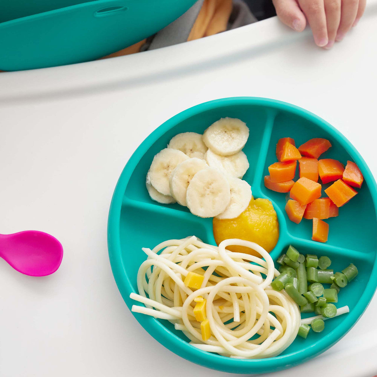OXO Tot Silicone Divided Plate (Teal)