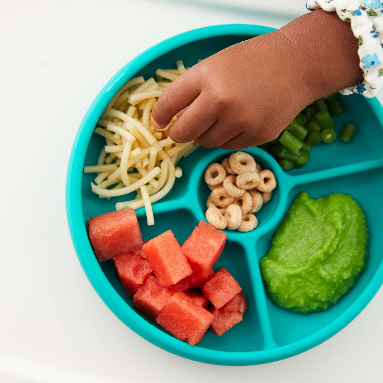 OXO Tot Silicone Divided Plate (Teal)