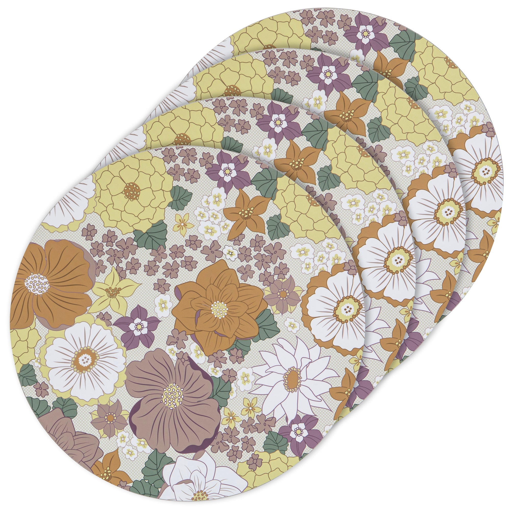 Ladelle Hardboard Habitat Floral 4pk Placemat