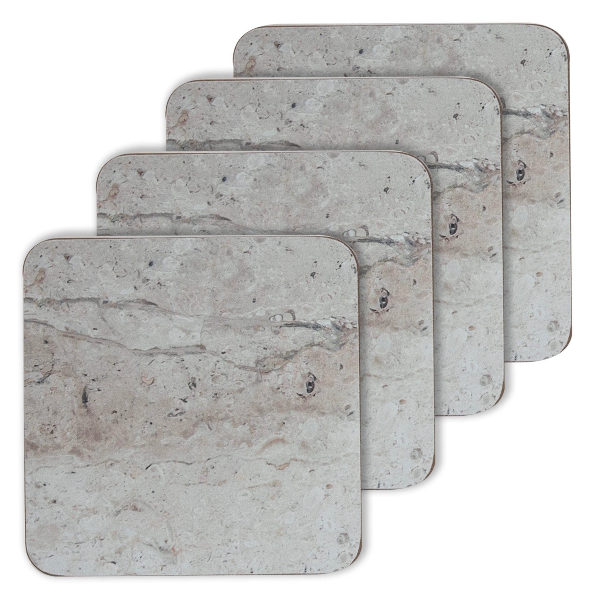 Ladelle Hardboard Agate 4pk Coaster