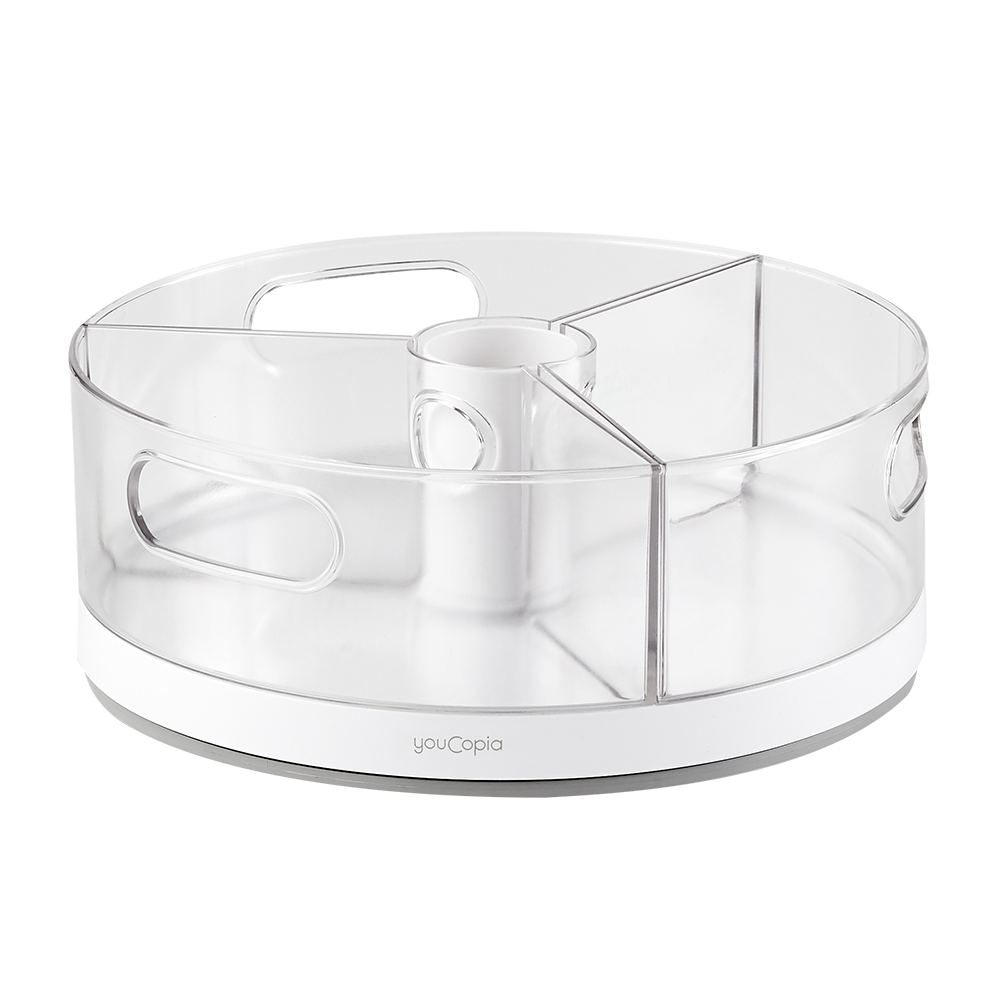 Youcopia Crazy Susan Turntable W/ 3 Bins