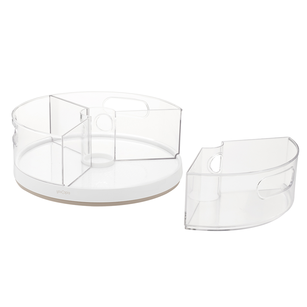 Youcopia Crazy Susan Turntable W/ 3 Bins