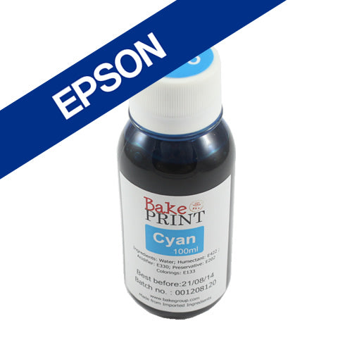 Bake Print Epson Edible Ink Refill Bottle 100ml Cyan