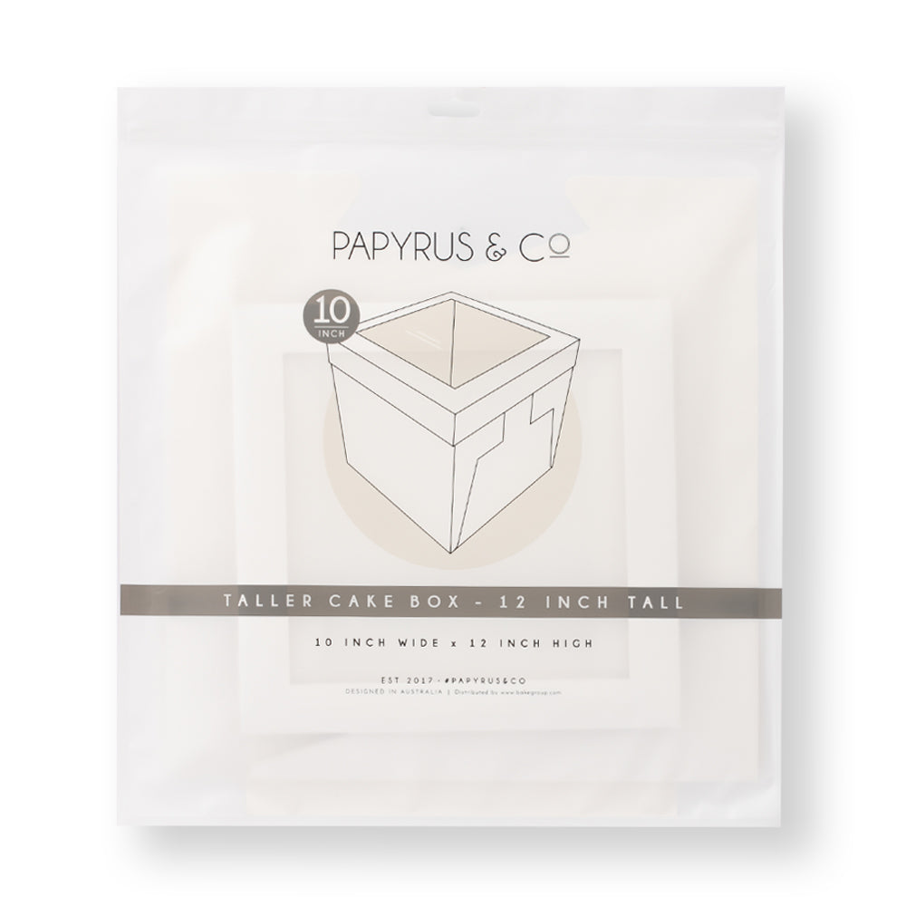 Papyrus Extra Tall Cake Box with Window 10 x 10 x 12in Hangsell