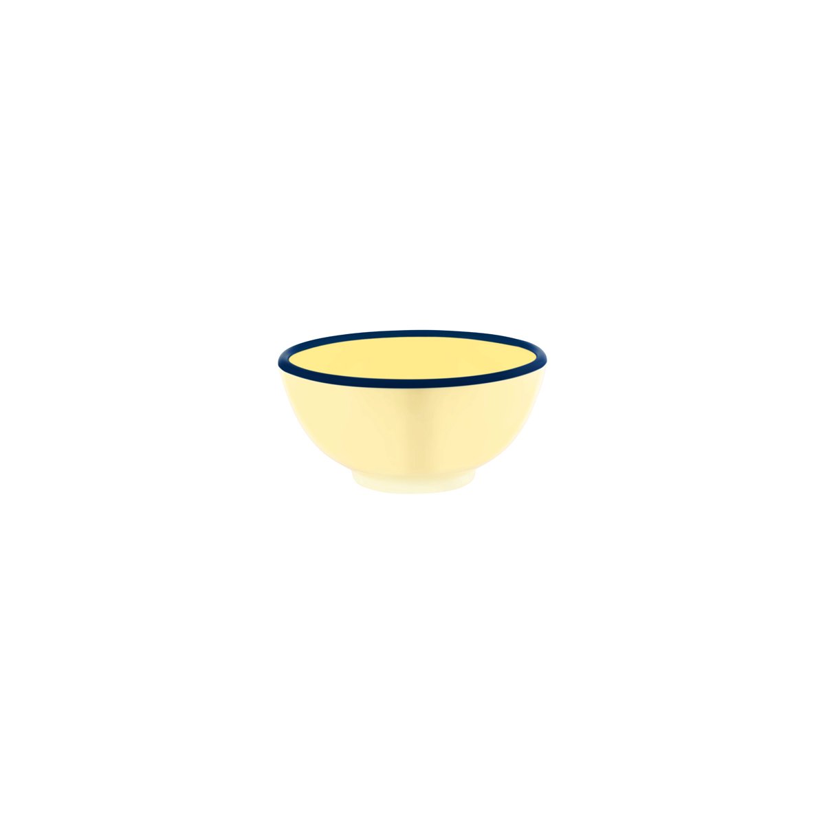 JAB Design Vintage Yellow & Blue Rim Round Bowl 125x65mm (430ml)