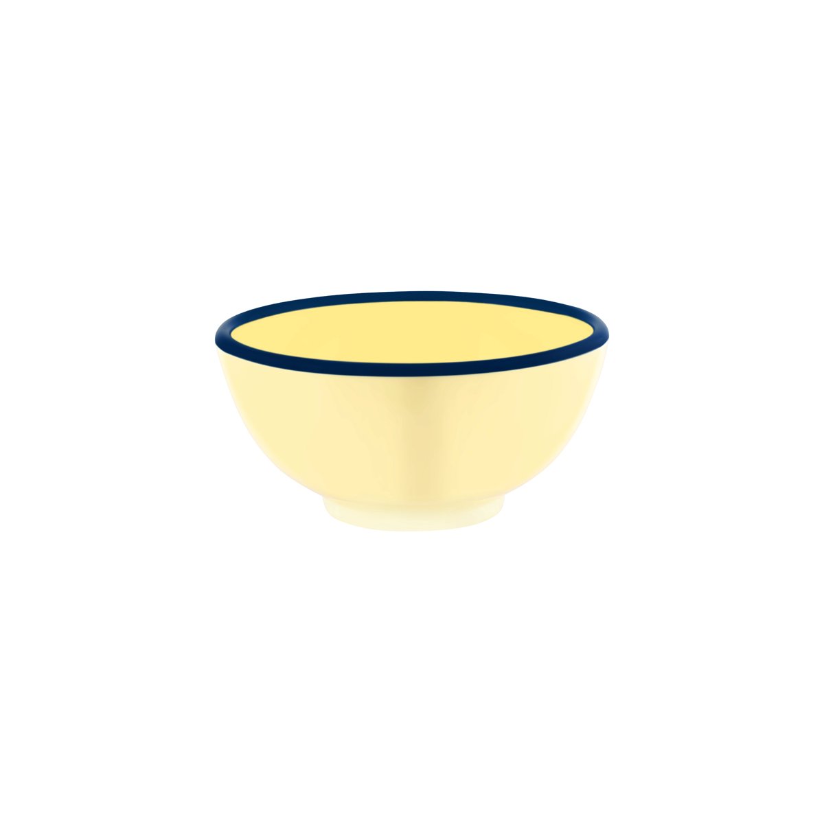JAB Design Vintage Yellow & Blue Rim Round Bowl 175x80mm (1100ml)