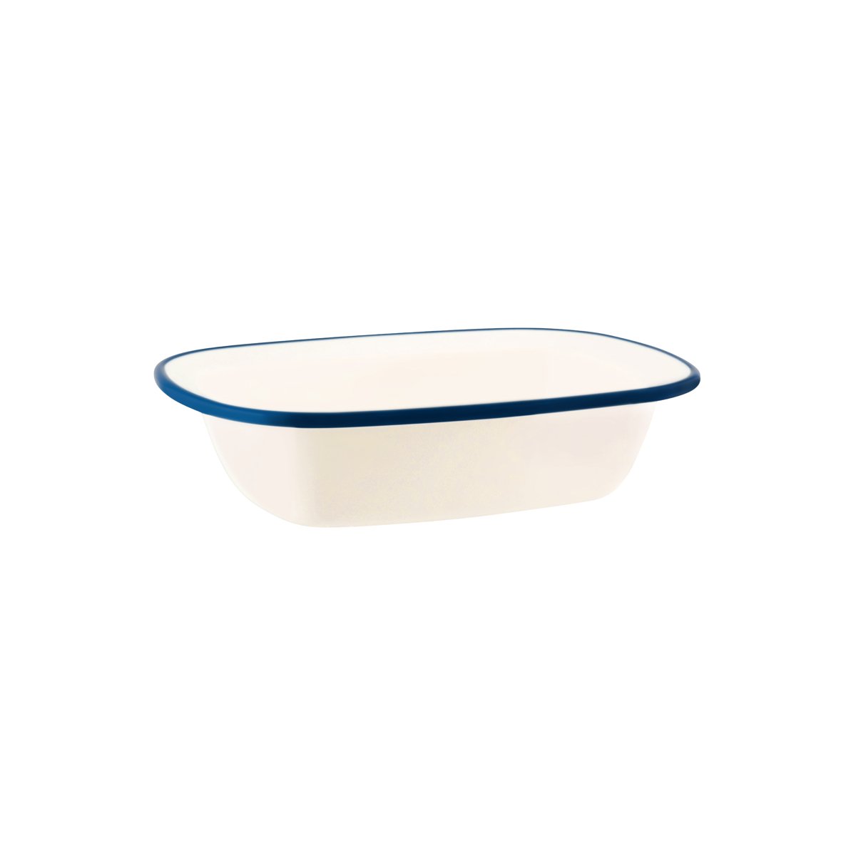 JAB Design Vintage Cream & Blue Rim Rectangular Server 200x145x45mm (590ml)