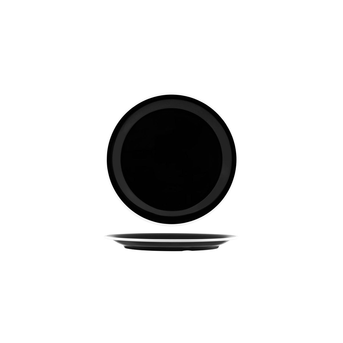 JAB Design Vintage Black & White Rim Round Plate 190mm