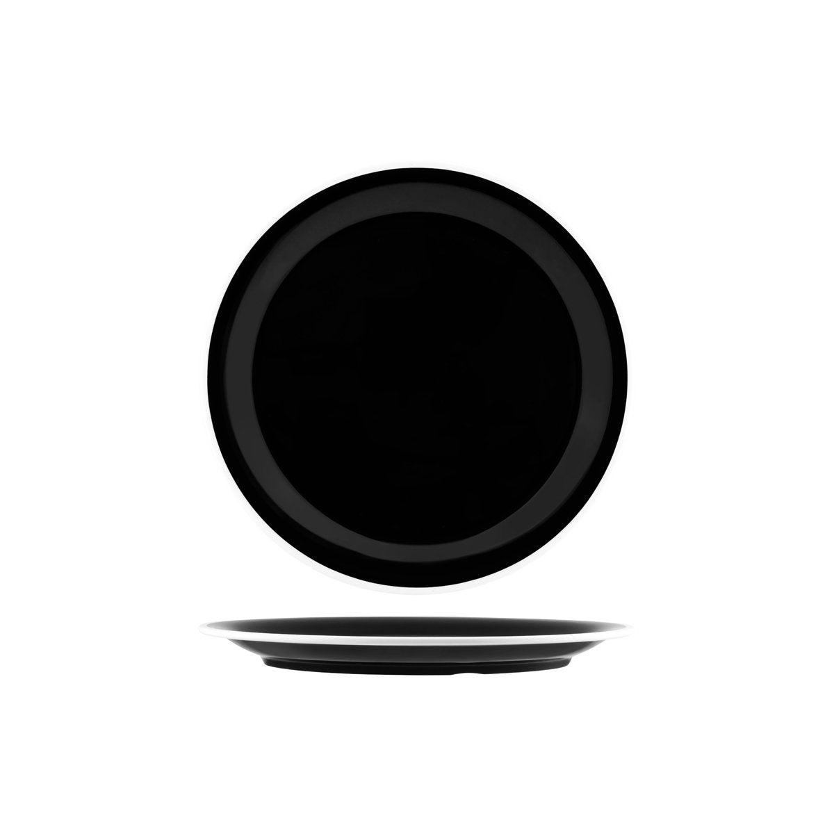 JAB Design Vintage Black & White Rim Round Plate 265mm