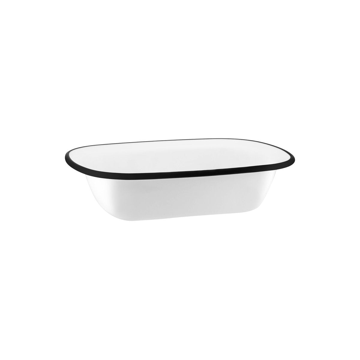 JAB Design Vintage White & Black Rim Rectangular Server 200x145x45mm
