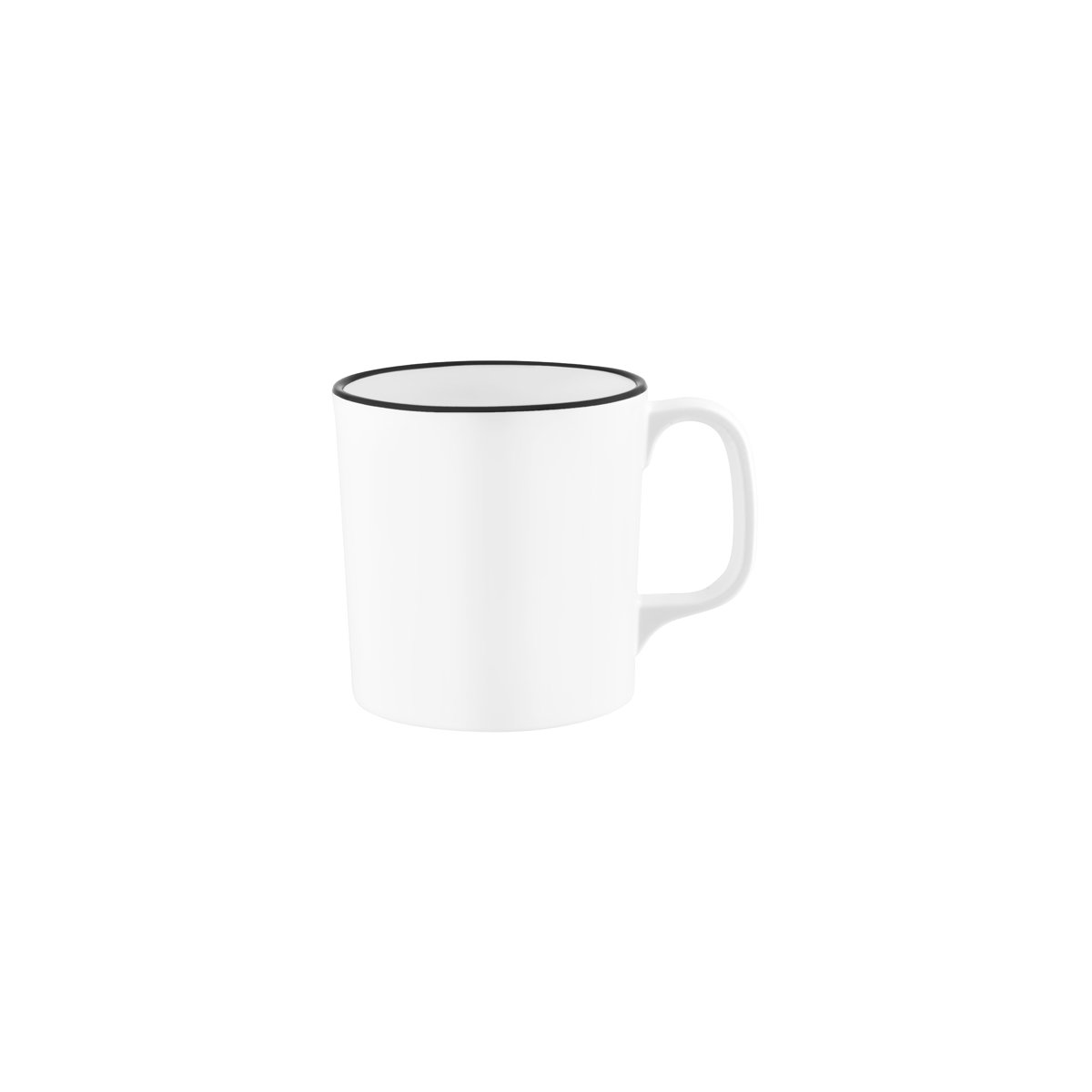 JAB Design Vintage White & Black Rim Mug 350ml