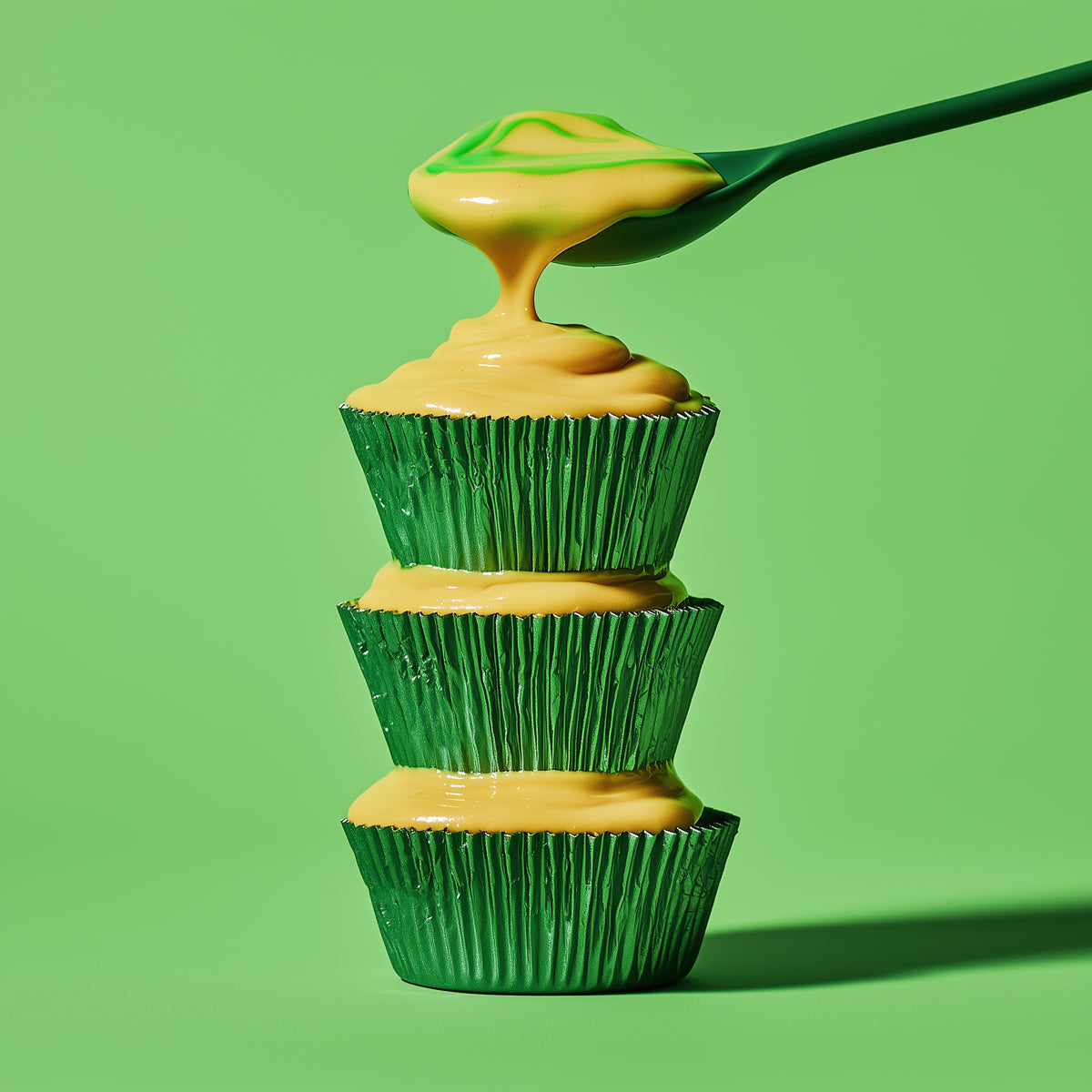 Papyrus Standard Foil Baking Cups Base Green 50mm 50 Pack