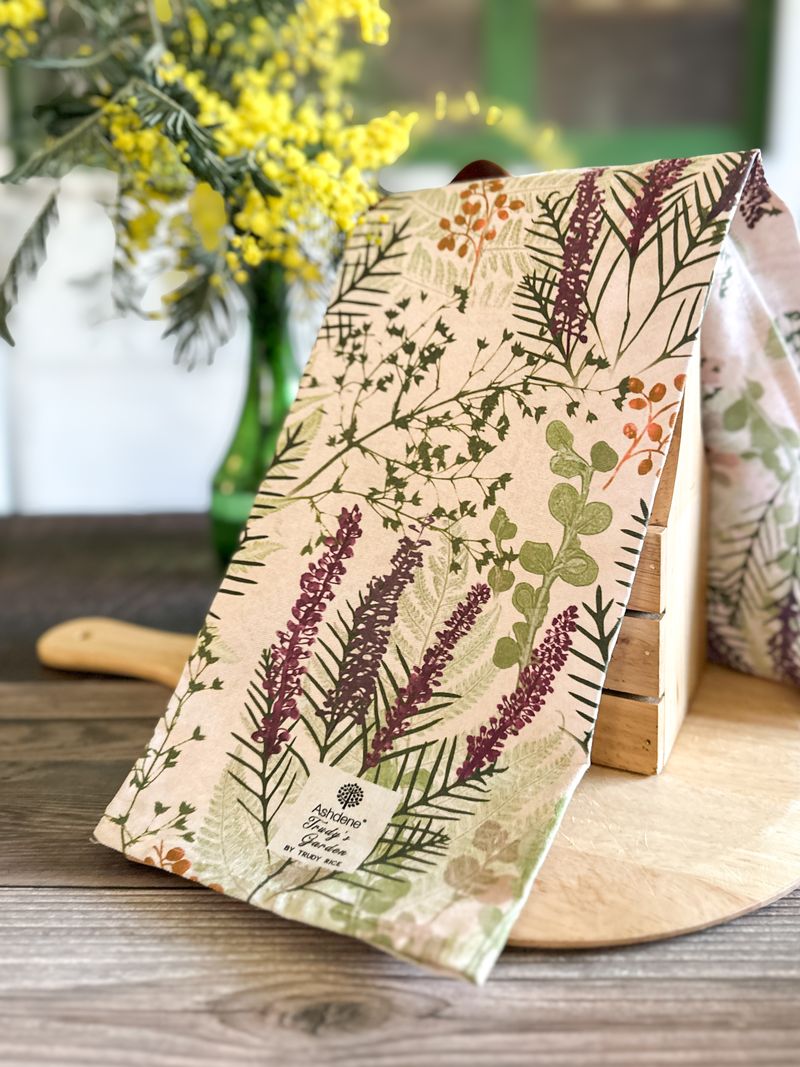 Ashdene Trudy's Garden Silver Princess Grevillea 2pk Kitchen Towel