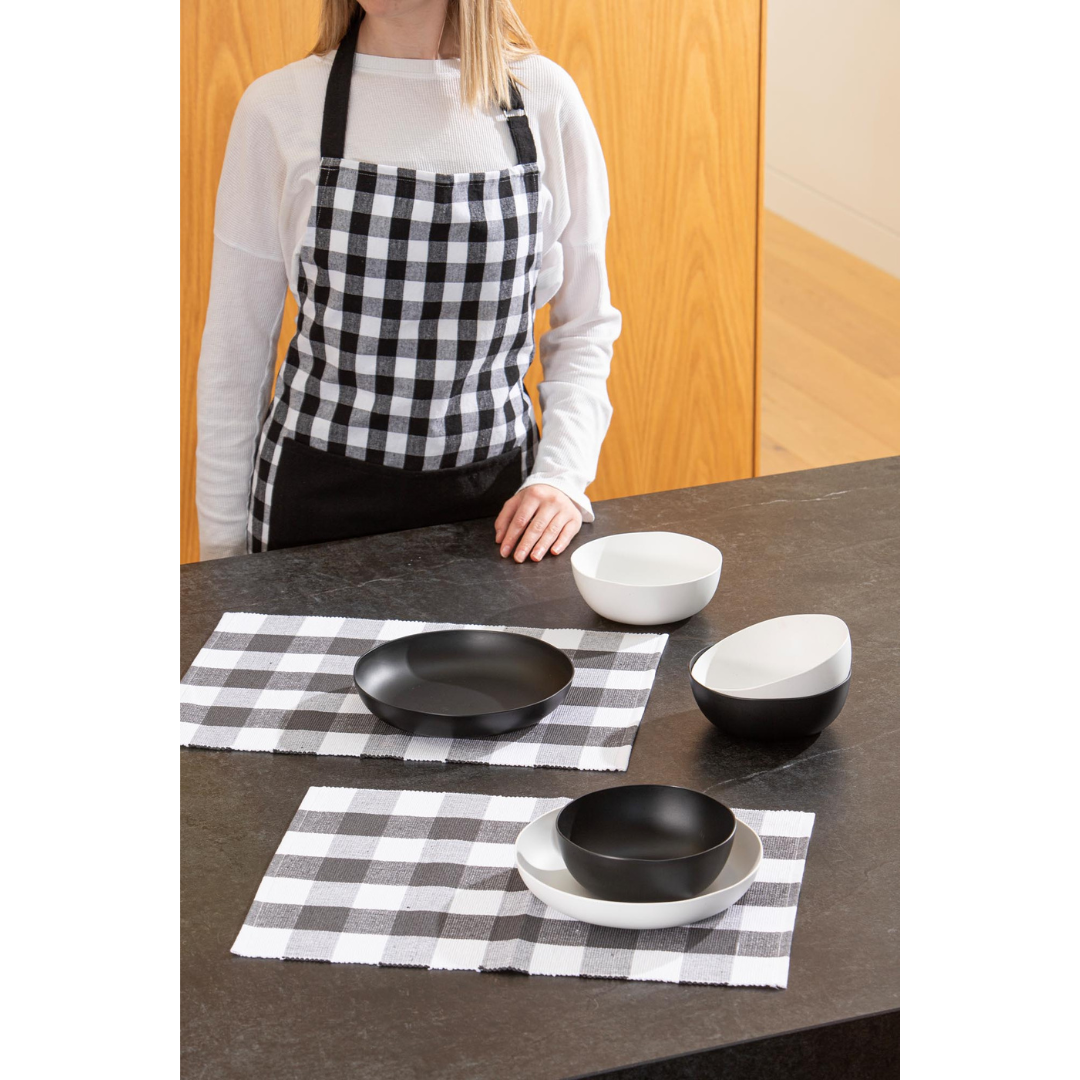 Eco Ladelle Eco Gingham Black Apron