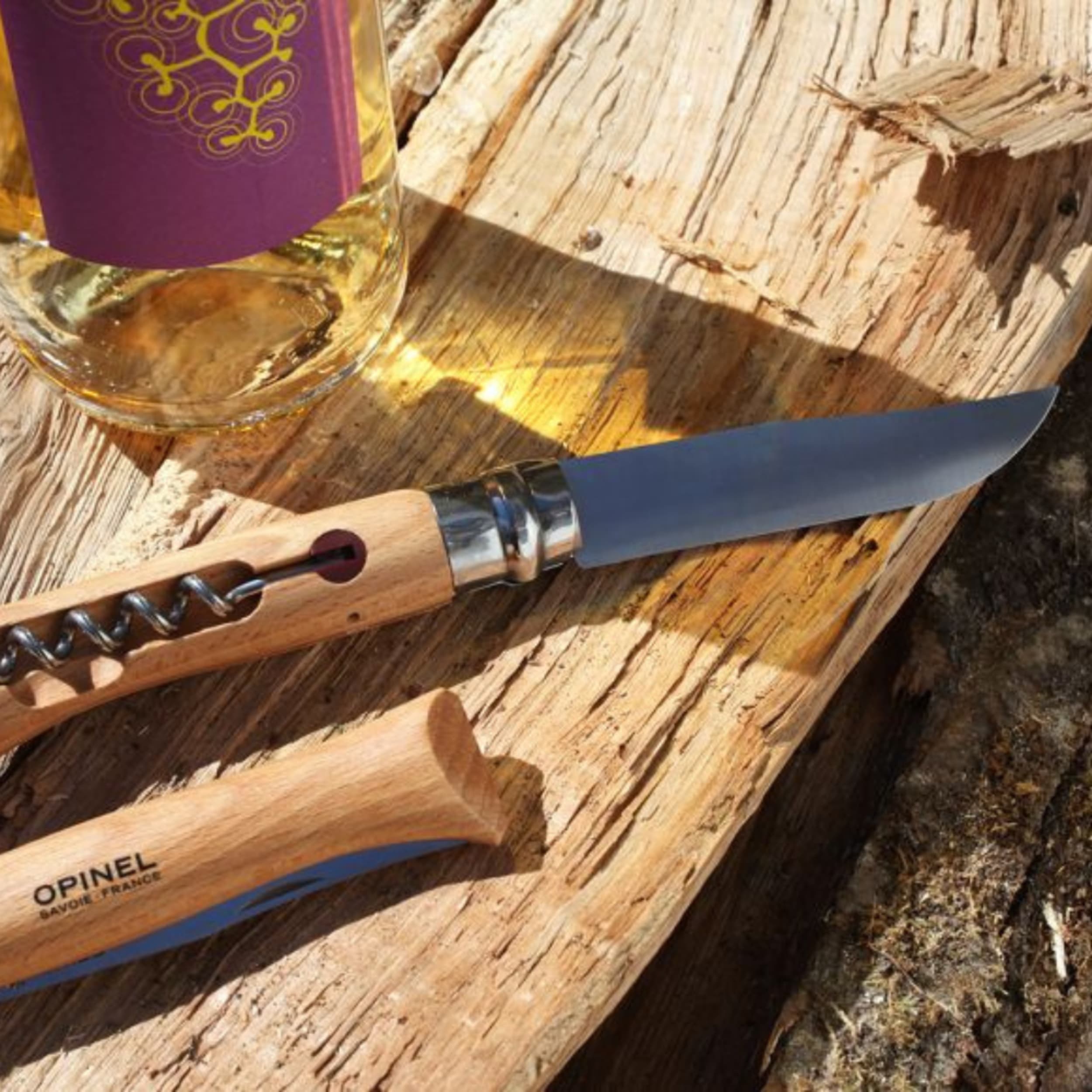 Opinel No.10 Corkscrew Folding Knife Beech