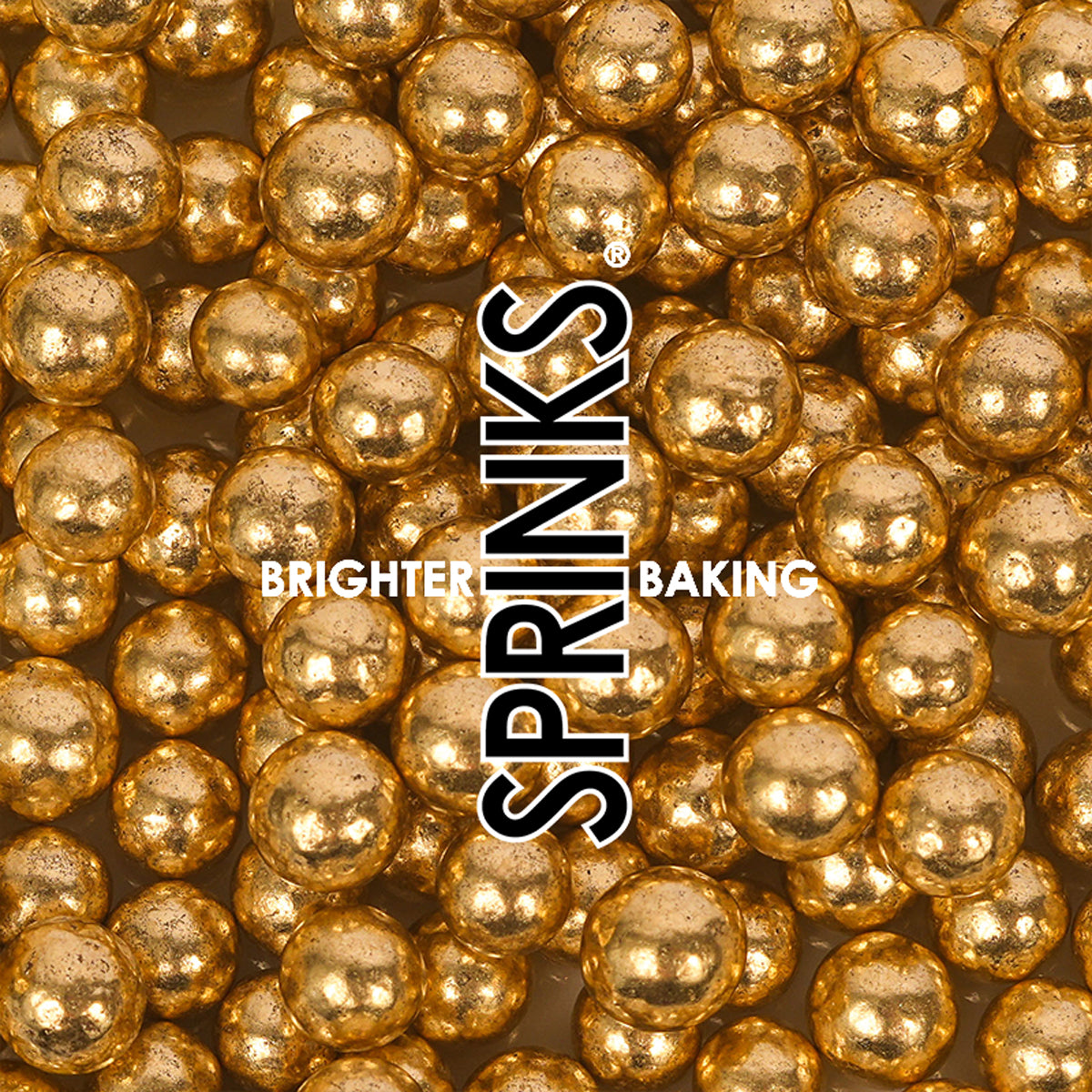 Sprinks Crunchy Shiny Gold 8mm Sprinkles 75g