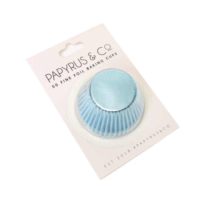 Papyrus Medium Foil Baking Cups Base Pastel Blue 44mm 50 Pack