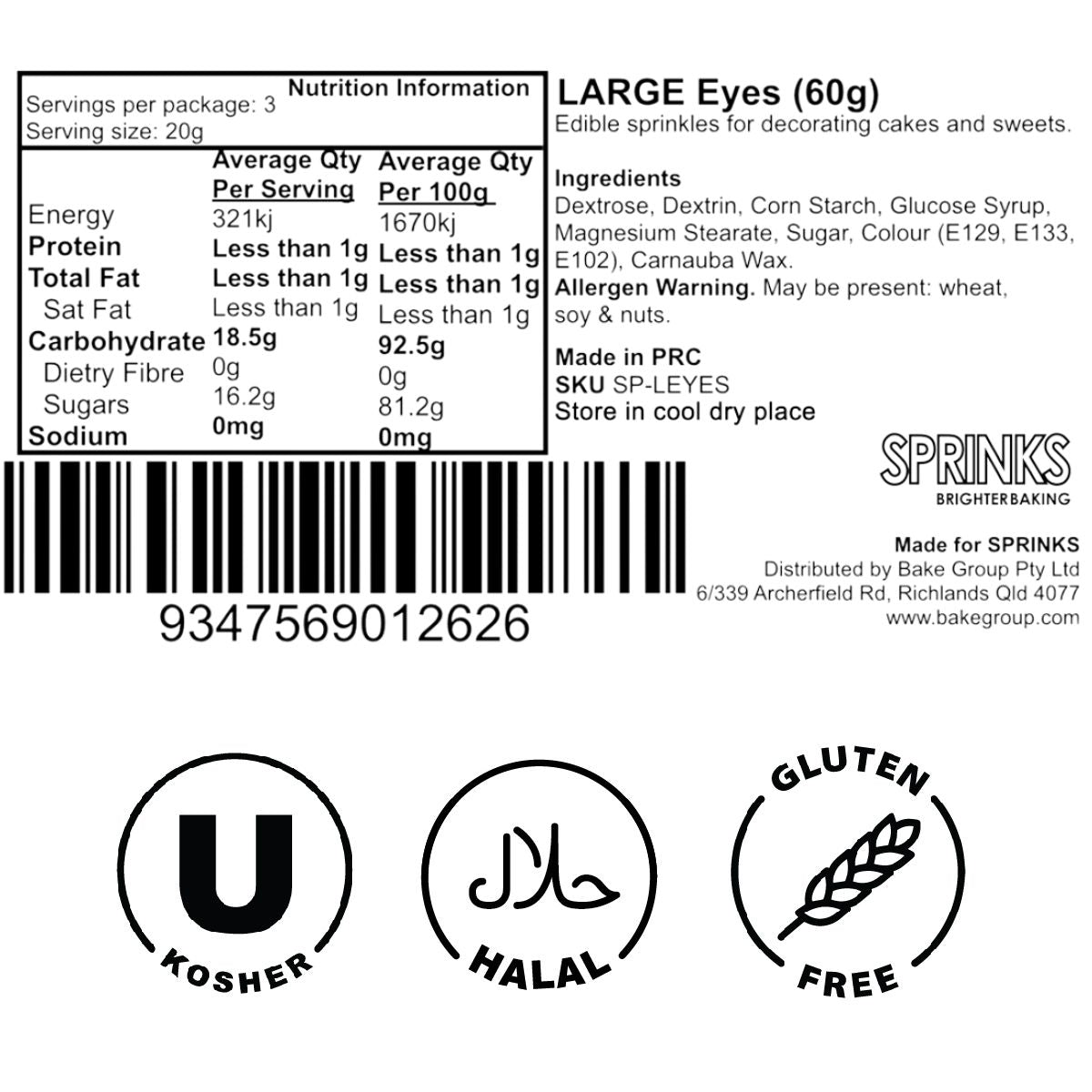Sprinks Large Eyes 60g