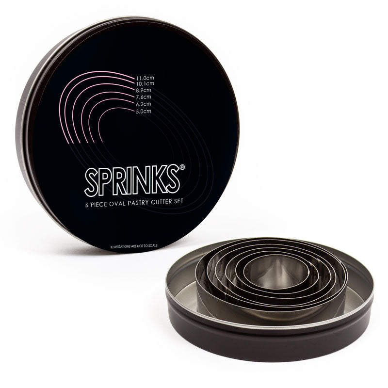 Sprinks Oval Stainless Pastry Cutter Set 6 Piece