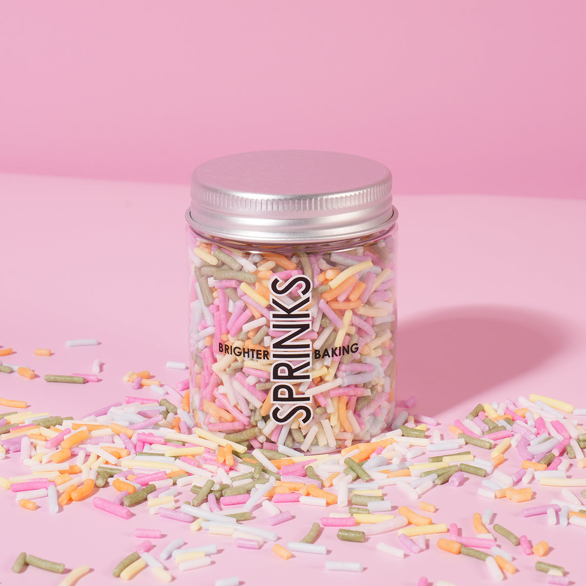 Sprinks Sugar Free Natural Coloured Jimmies Pastel Rainbow 60g