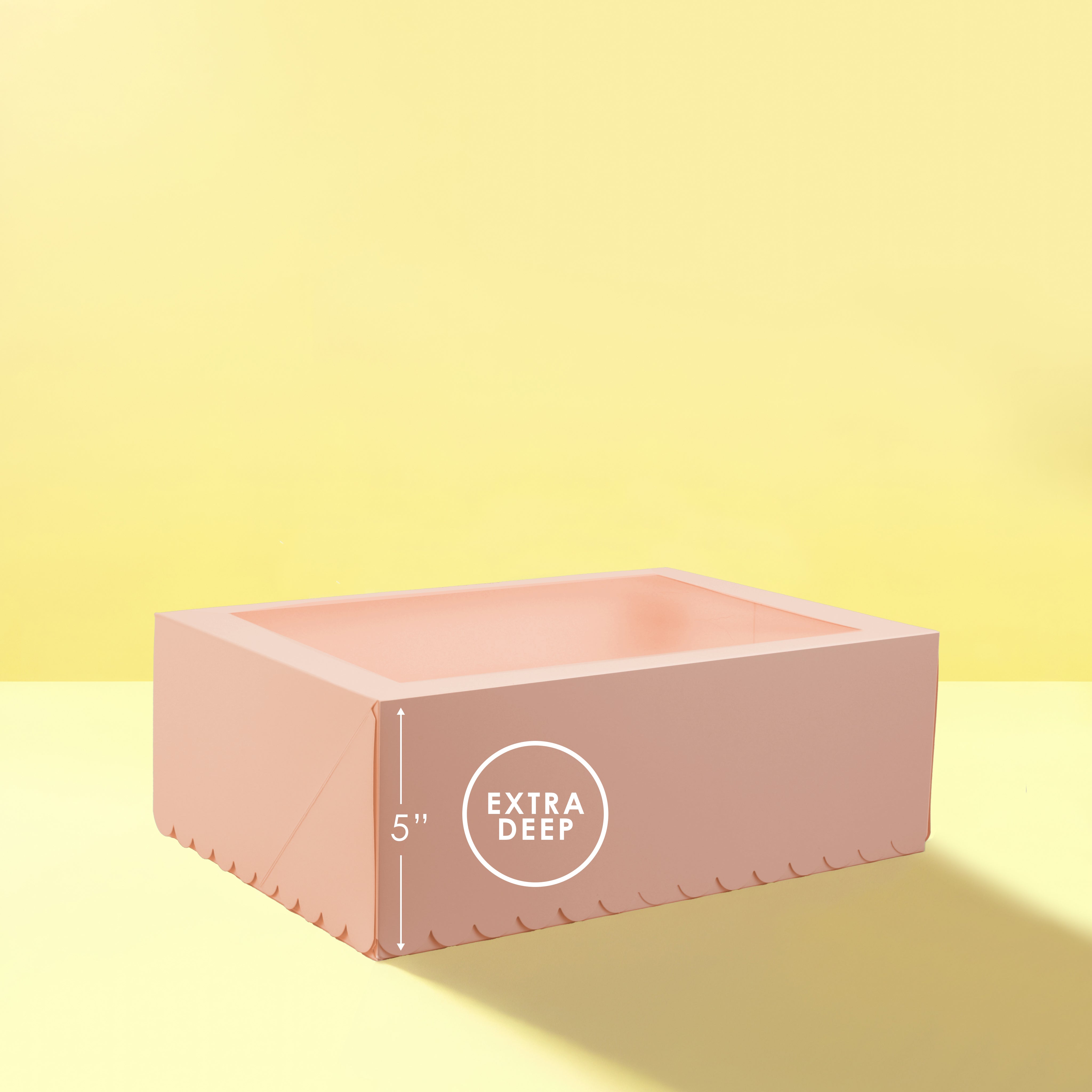 Papyrus Scalloped Tall Cupcake Box 12 Hole Pastel Pink