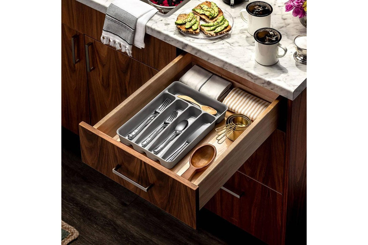 Madesmart Mini Cutlery Tray 32.3x22.9x4.6cm - Soft Grey