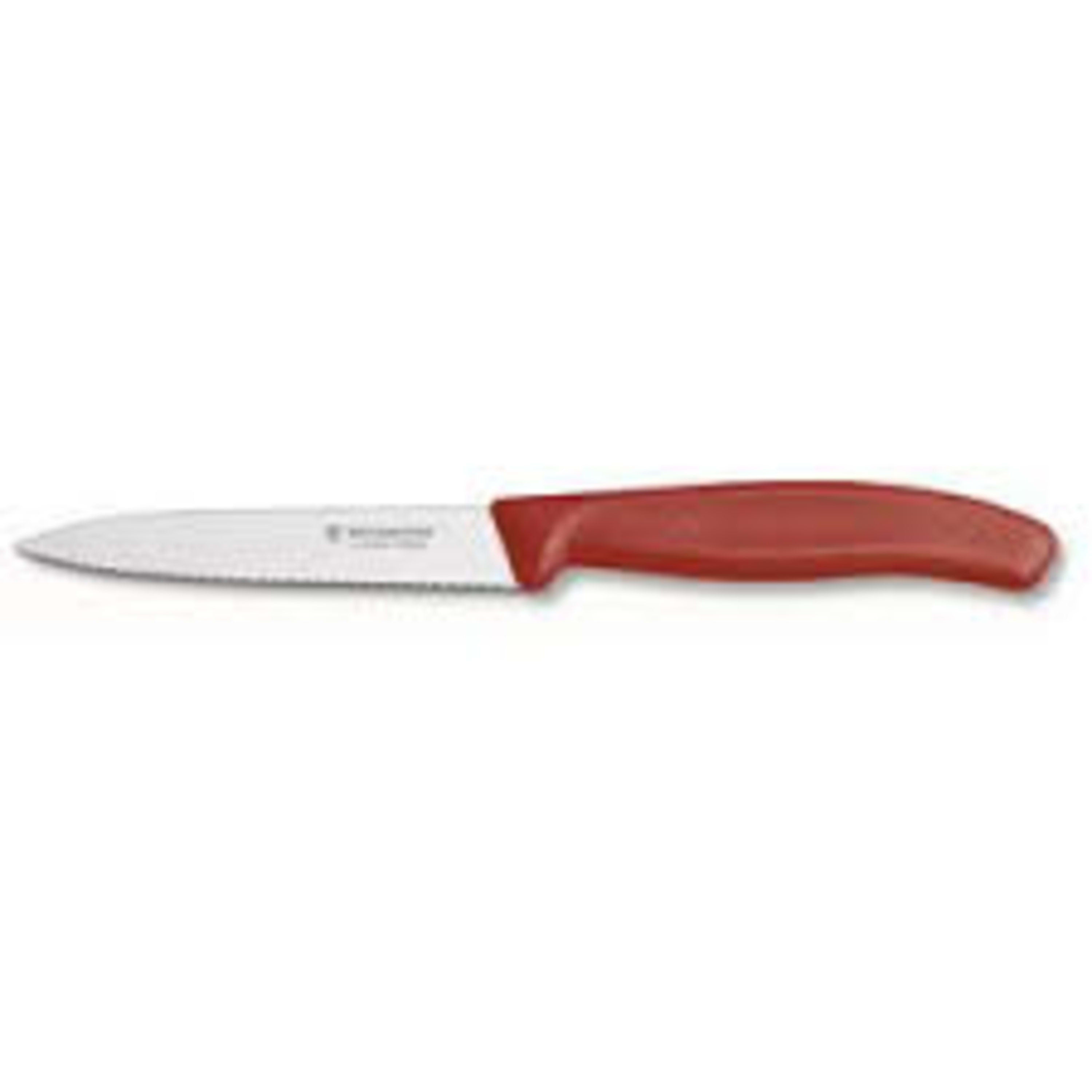 Victorinox Paring Knife Serrated 10cm - Red