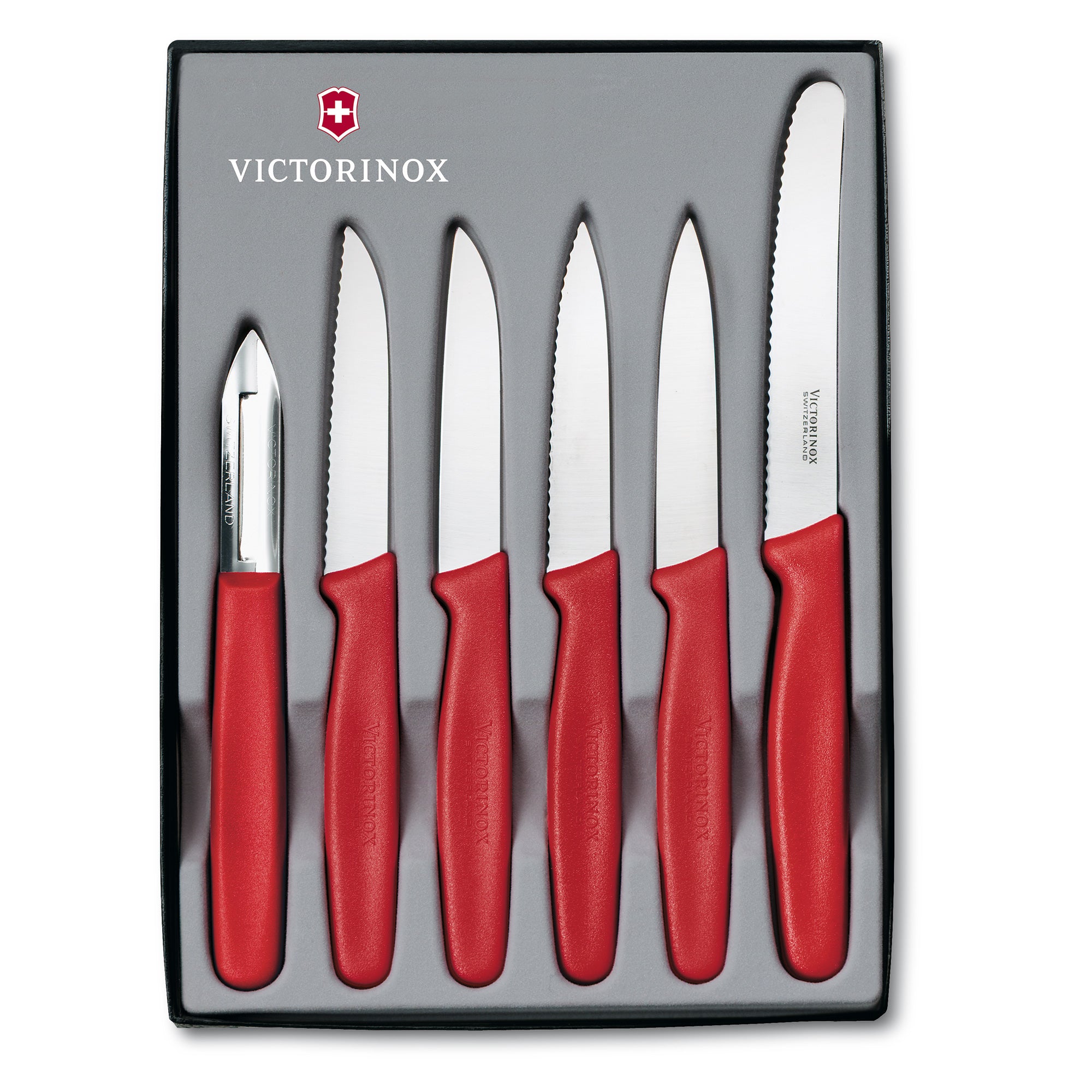Victorinox Paring Knife Set,6pc,Nylon - Red
