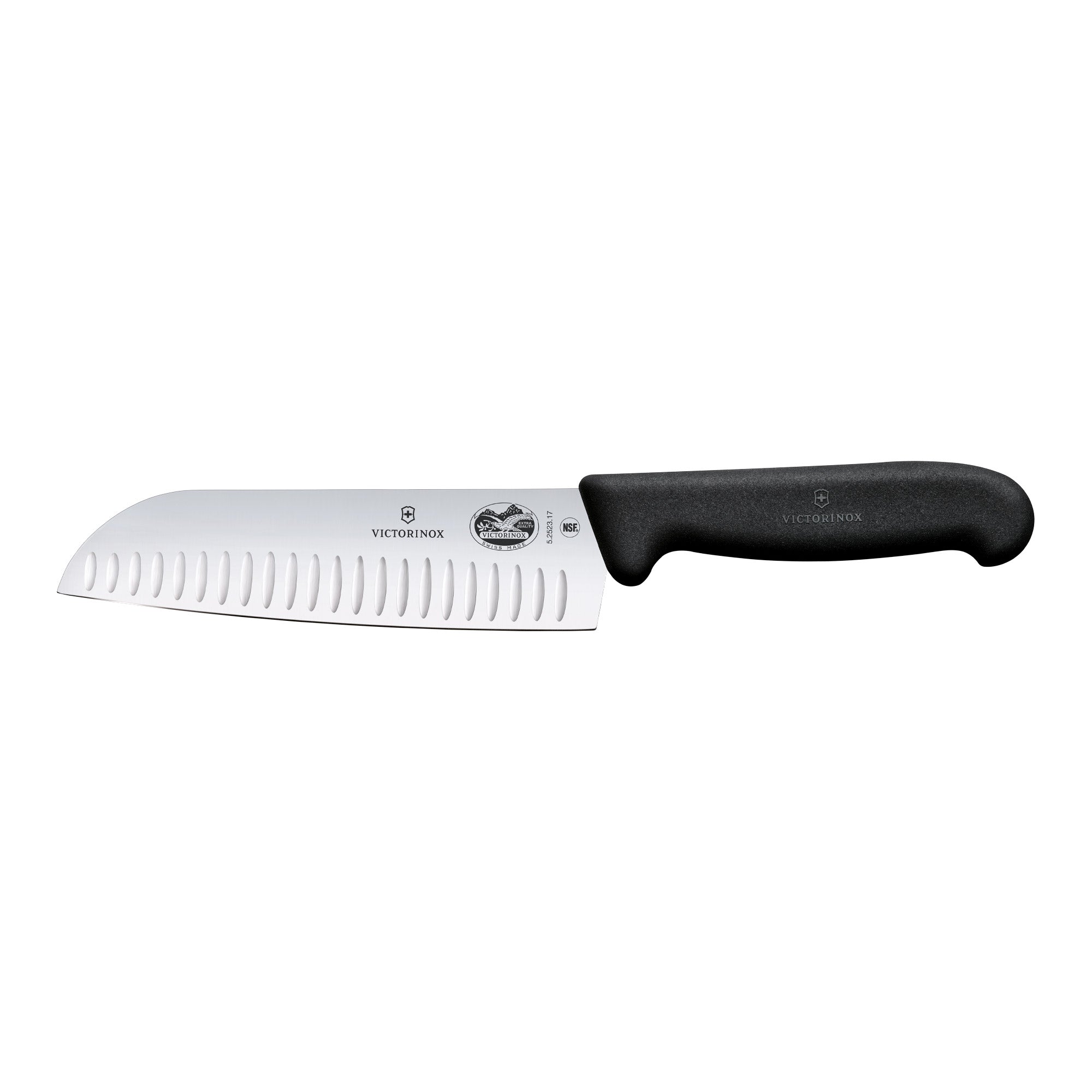 Victorinox Fibrox Santoku Knife, 17cm - Black