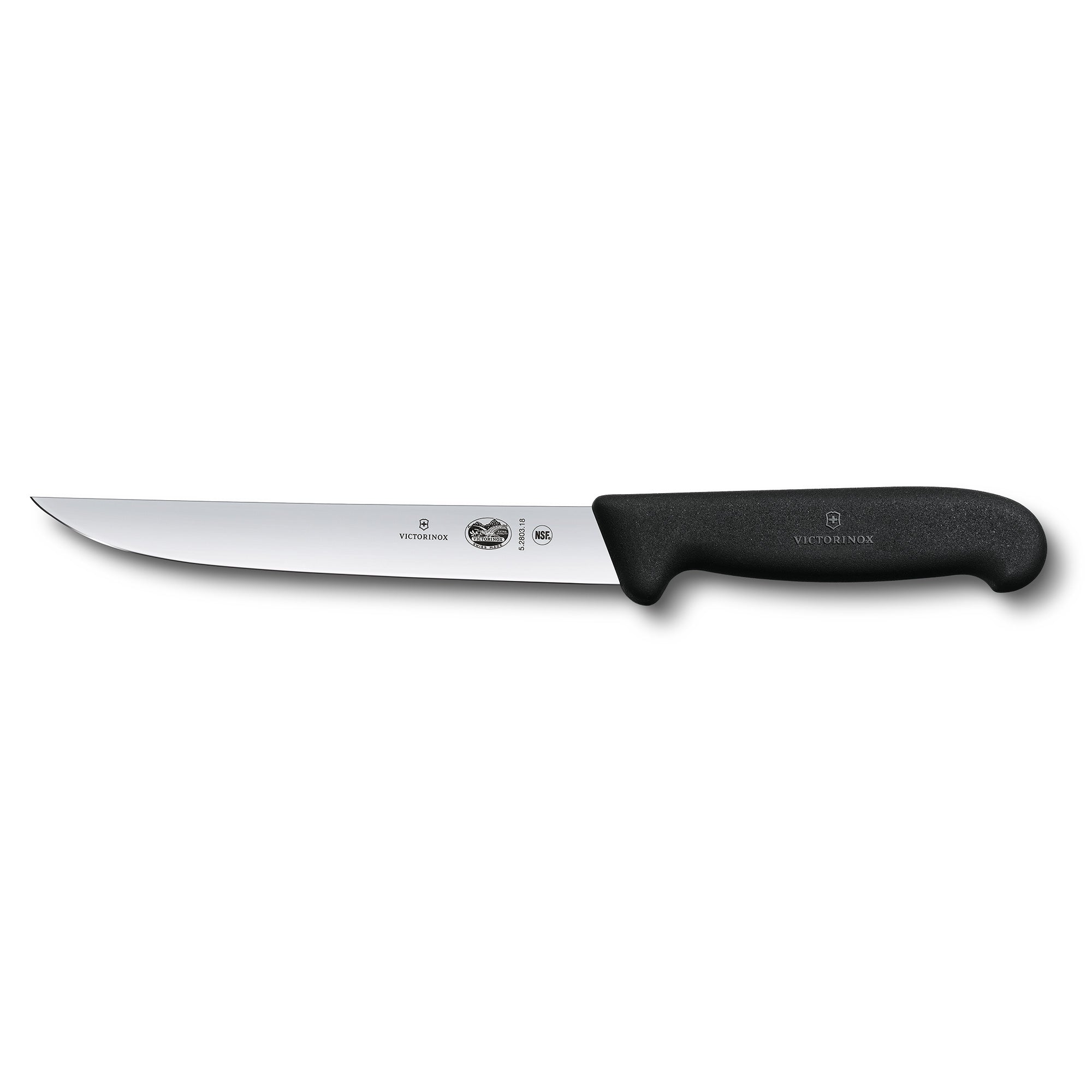 Victorinox Carving Knife,18cm,Narrow Blade,Fibrox - Black