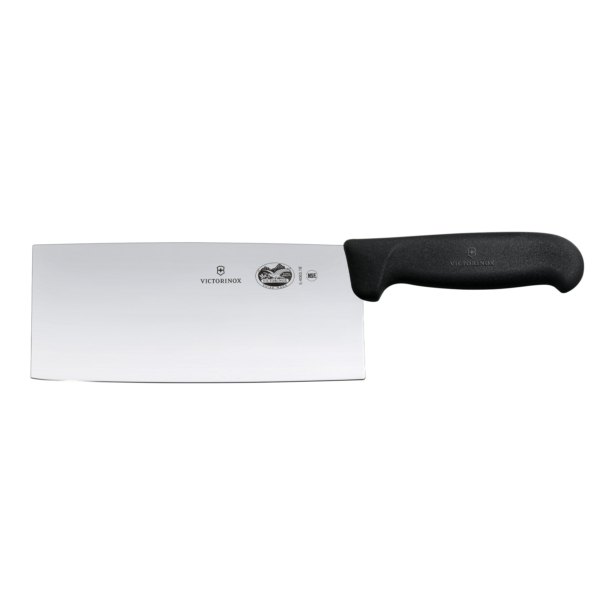 Victorinox Fibrox Chinese Chef's Knife, 18cm - Black