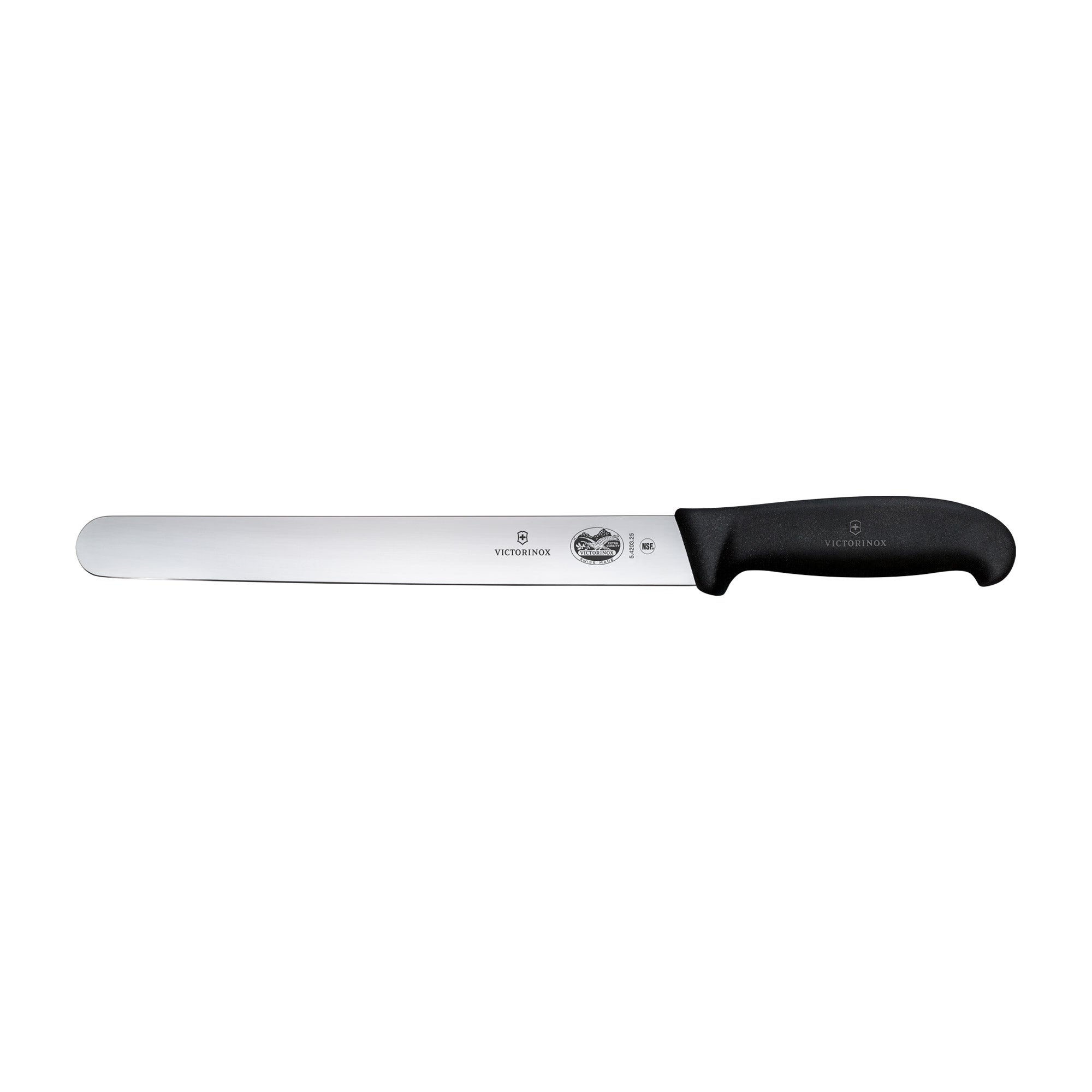 Victorinox Fibrox Slicing Knife, 25cm, Straight Edge - Black