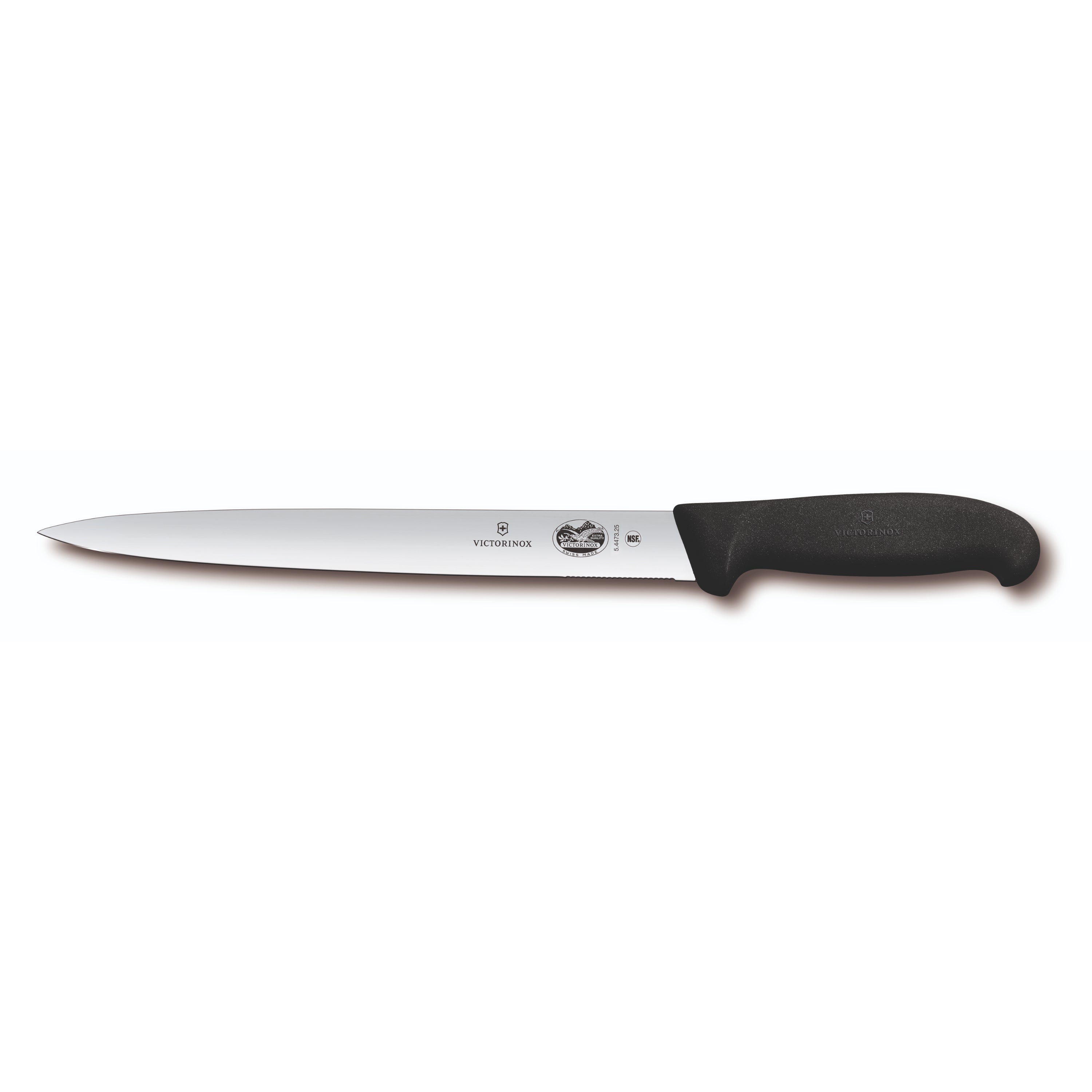 Victorinox Fibrox Sausage Knife Wavy Pointed 25cm - Black