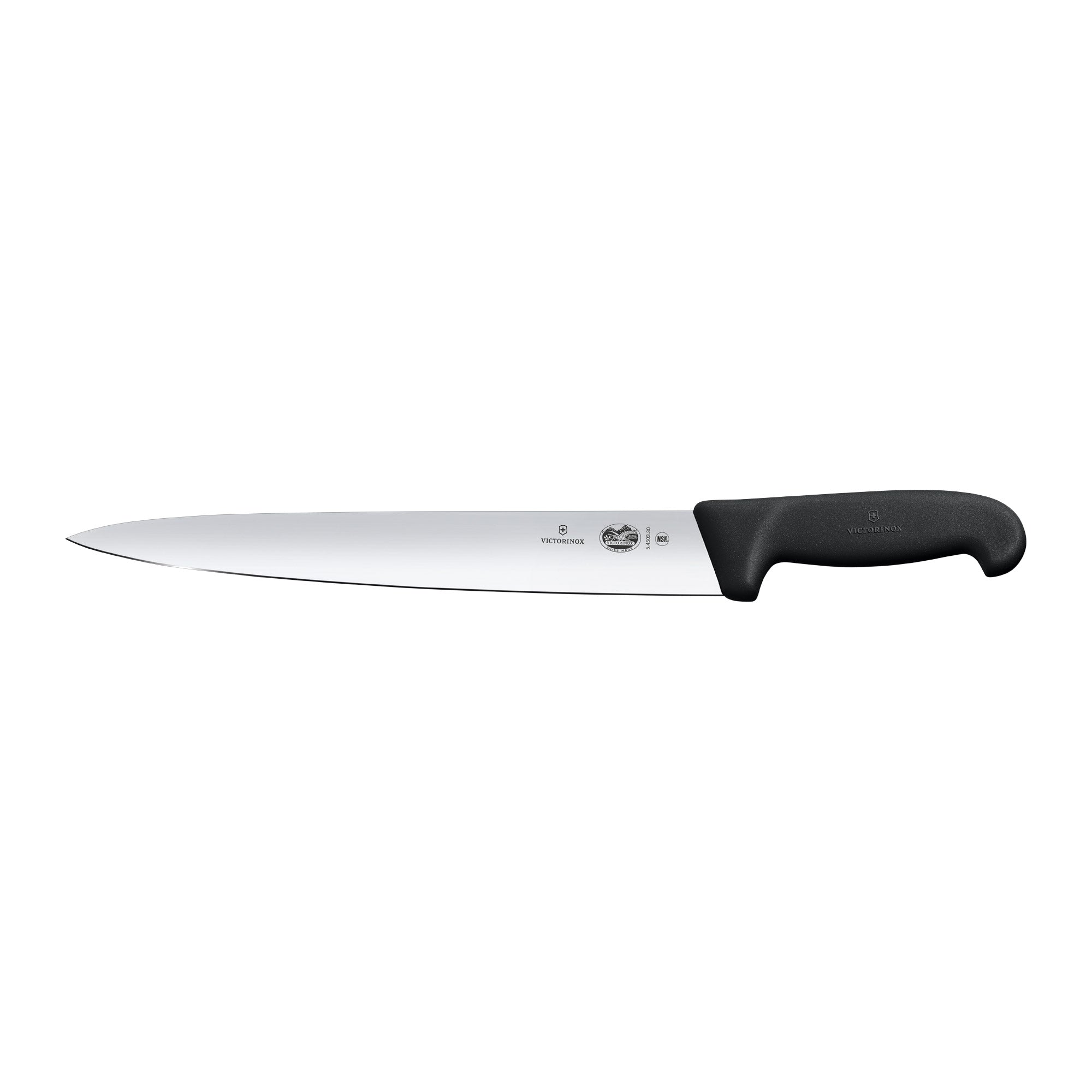 Victorinox Fibrox Slicing Knife, 25cm, Straight Edge / Pointed Tip - Black