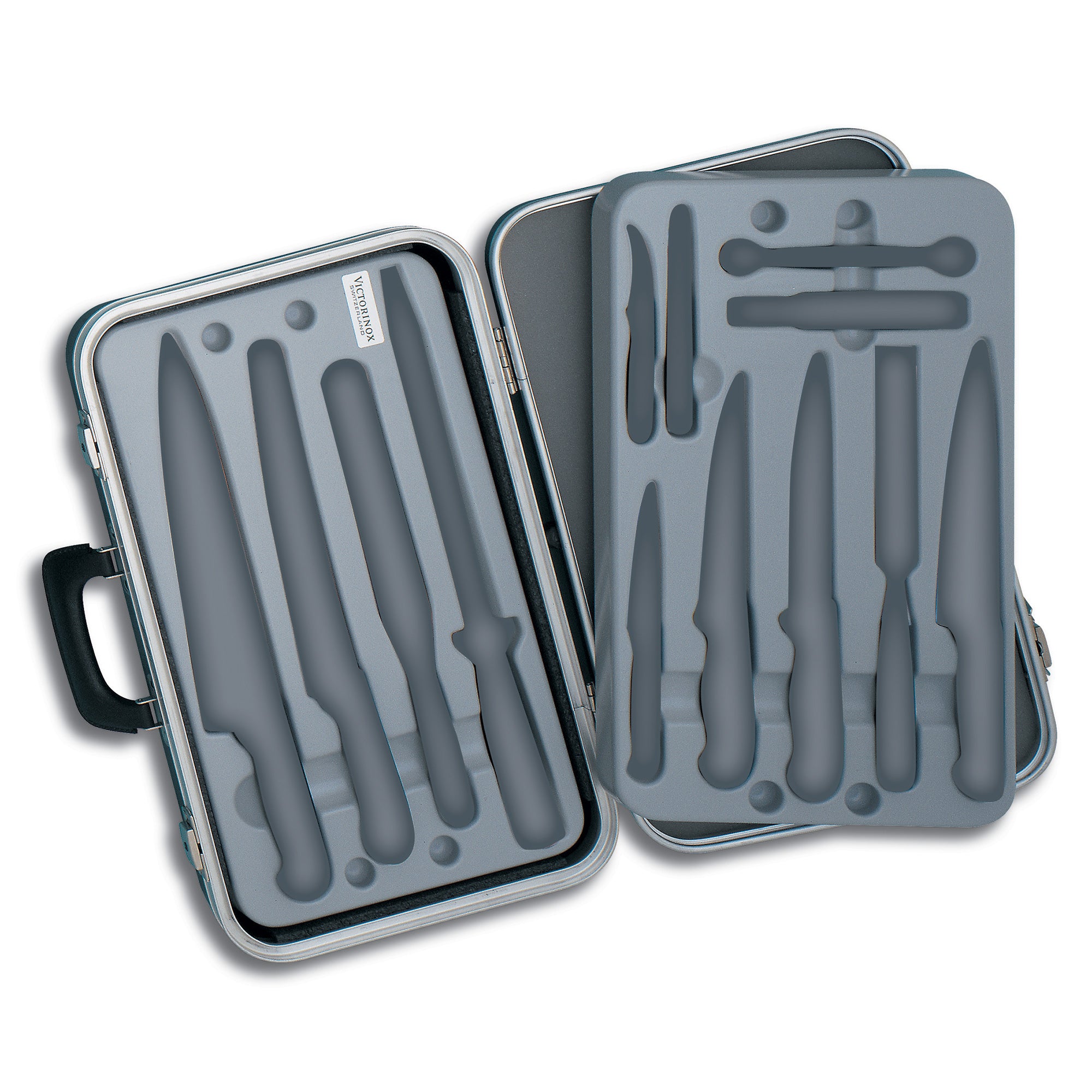 Victorinox Chefs Case,14 pc Nylon and Fibrox Handles - Black