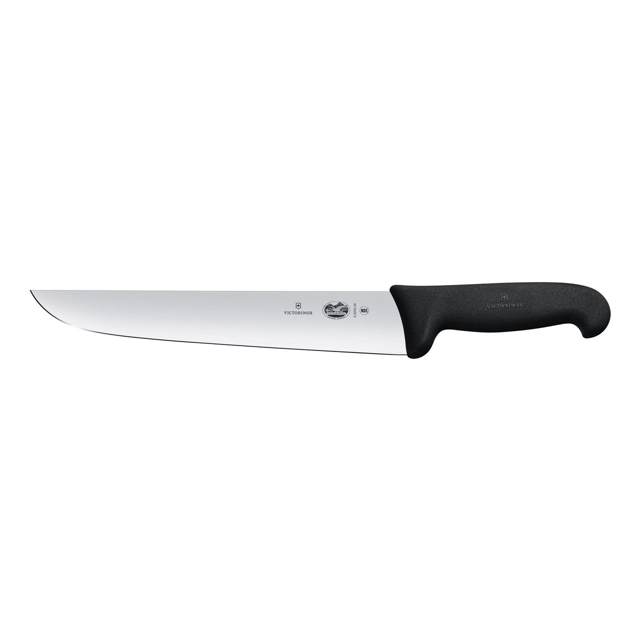 Victorinox Fibrox Butcher's Knife, 18cm, Straight Edge - Black