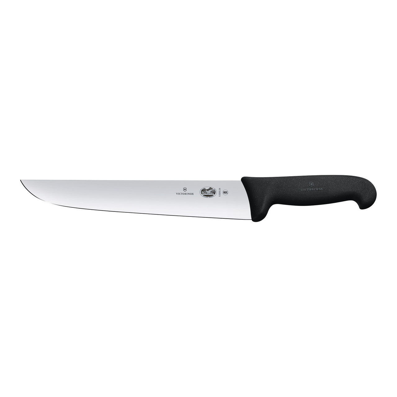 Victorinox Fibrox Butcher's Knife, 20cm, Straight Edge - Black