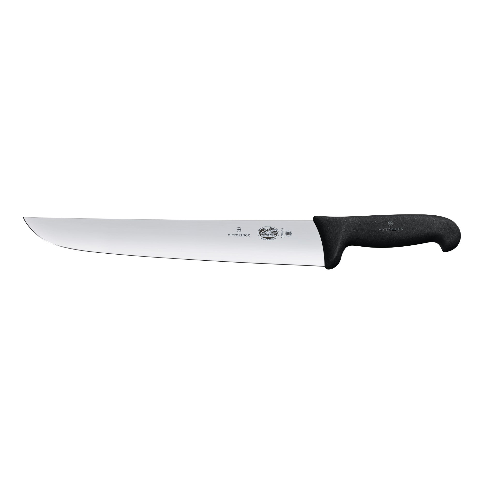 Victorinox Fibrox Butcher's Knife, 36cm, Straight Edge - Black