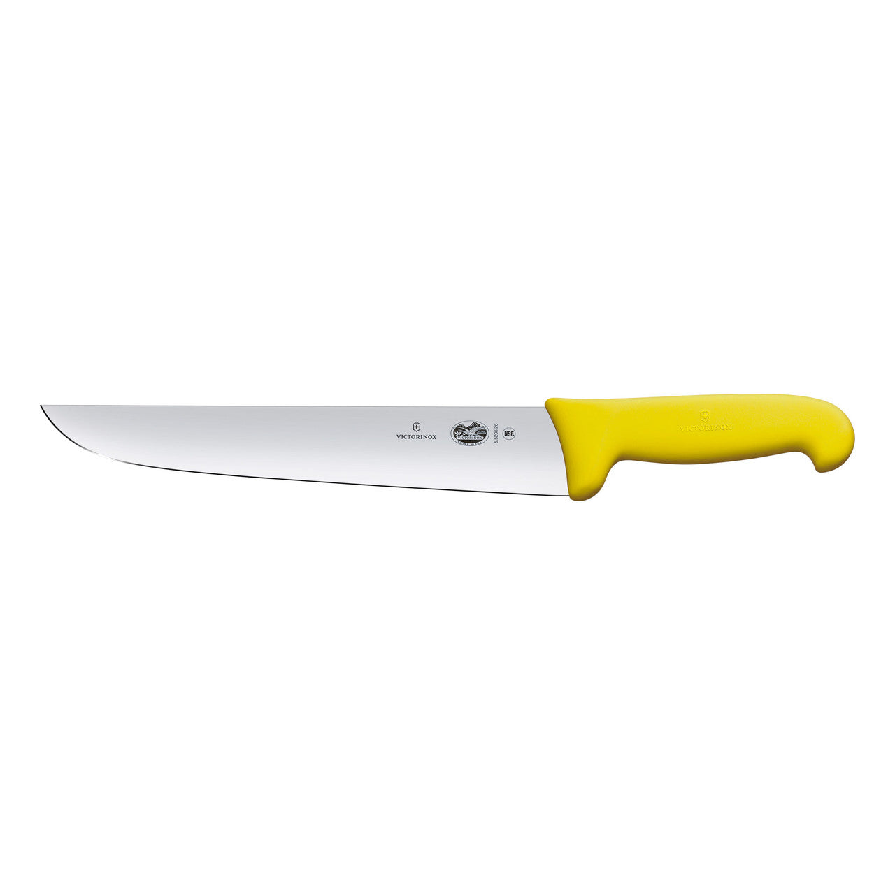 Victorinox Fibrox Butcher's Knife, 16cm, Straight Edge - Yellow