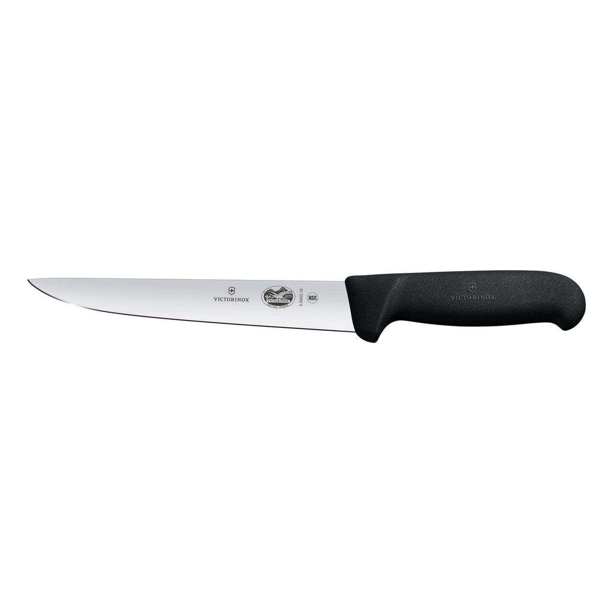 Victorinox Fibrox Sticking Knife Straight Edge 18cm (Black)