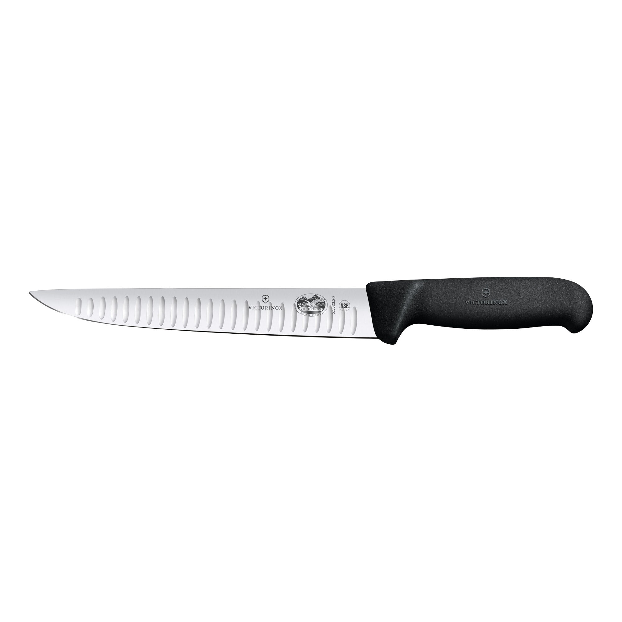 Victorinox Fibrox Sticking Knife, 20cm, Fluted Edge - Black