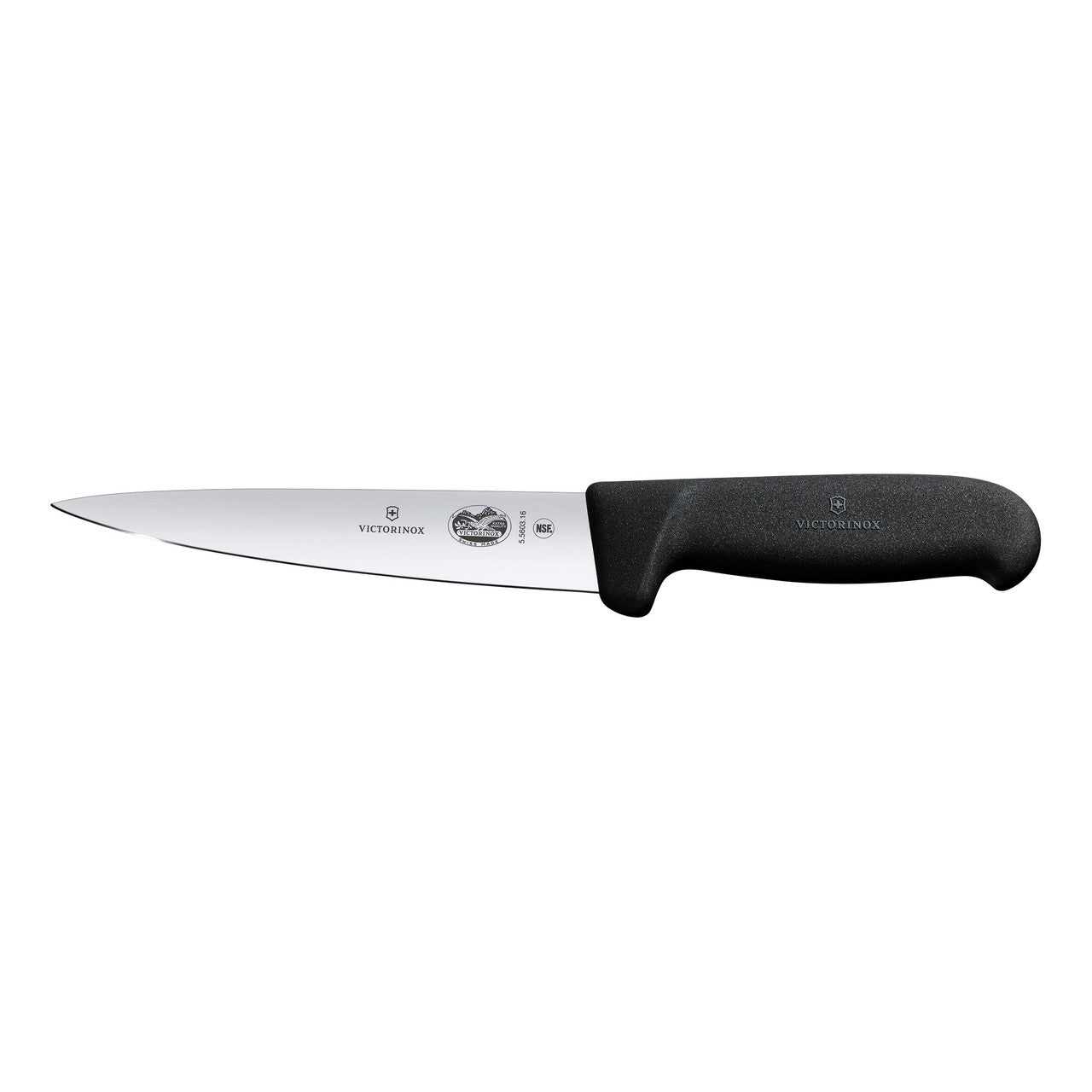 Victorinox Fibrox Sticking Knife, 16cm, Pointed Blade - Black