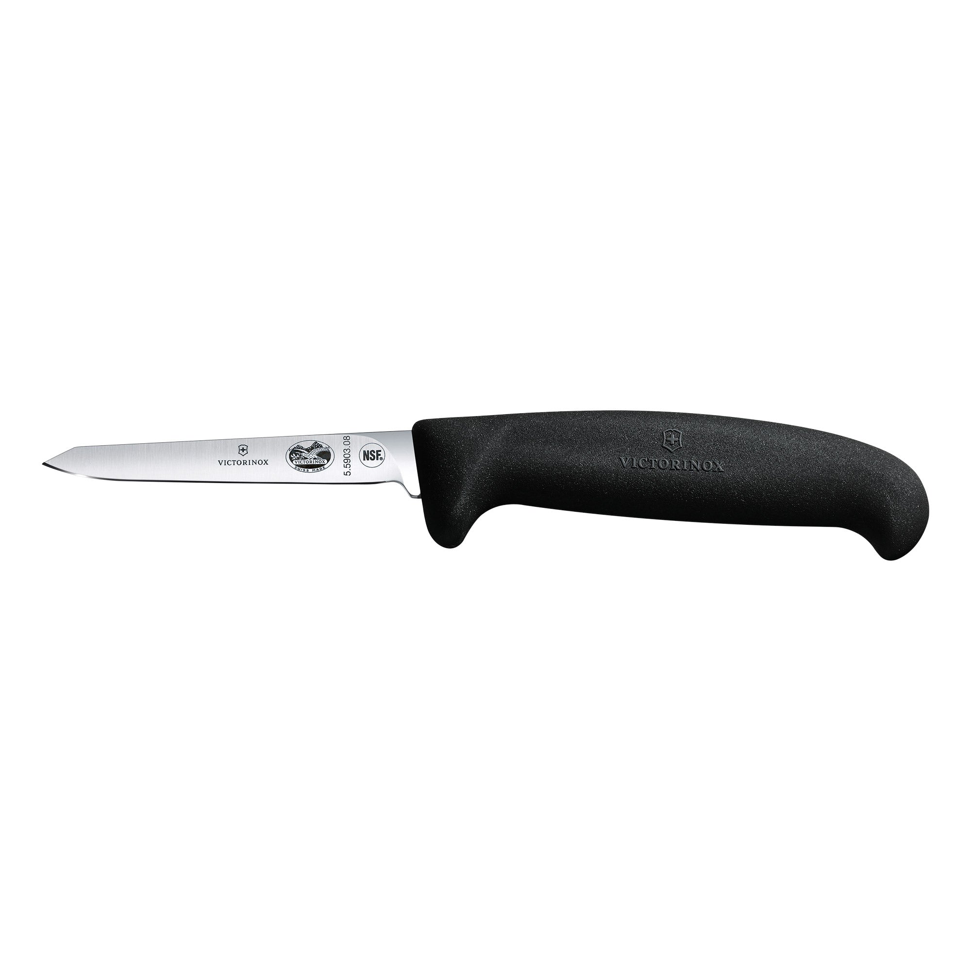 Victorinox Fibrox Poultry Knife, 8cm, Straight Edge - Black