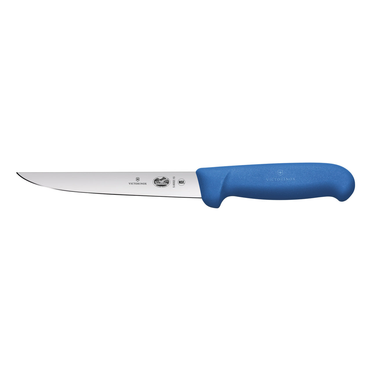Victorinox Fibrox Boning Knife, 15cm, Straight Wide Blade - Blue