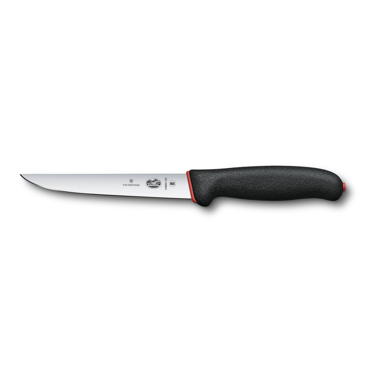 Victorinox Dual Grip Boning Knife, 15cm, Straight Wide Blade - Black