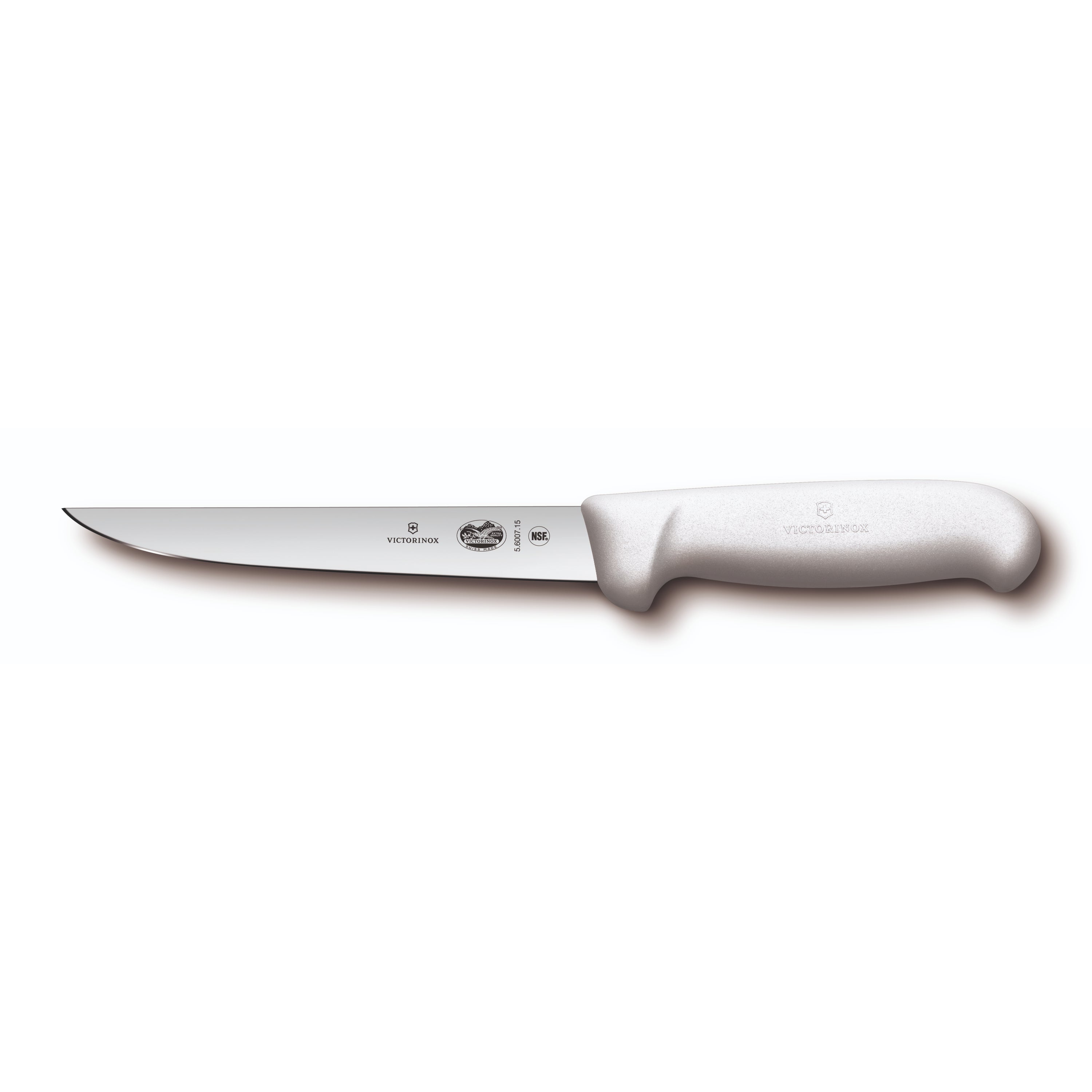 Victorinox Fibrox Boning Knife 15cm Straight Wide Blade - White