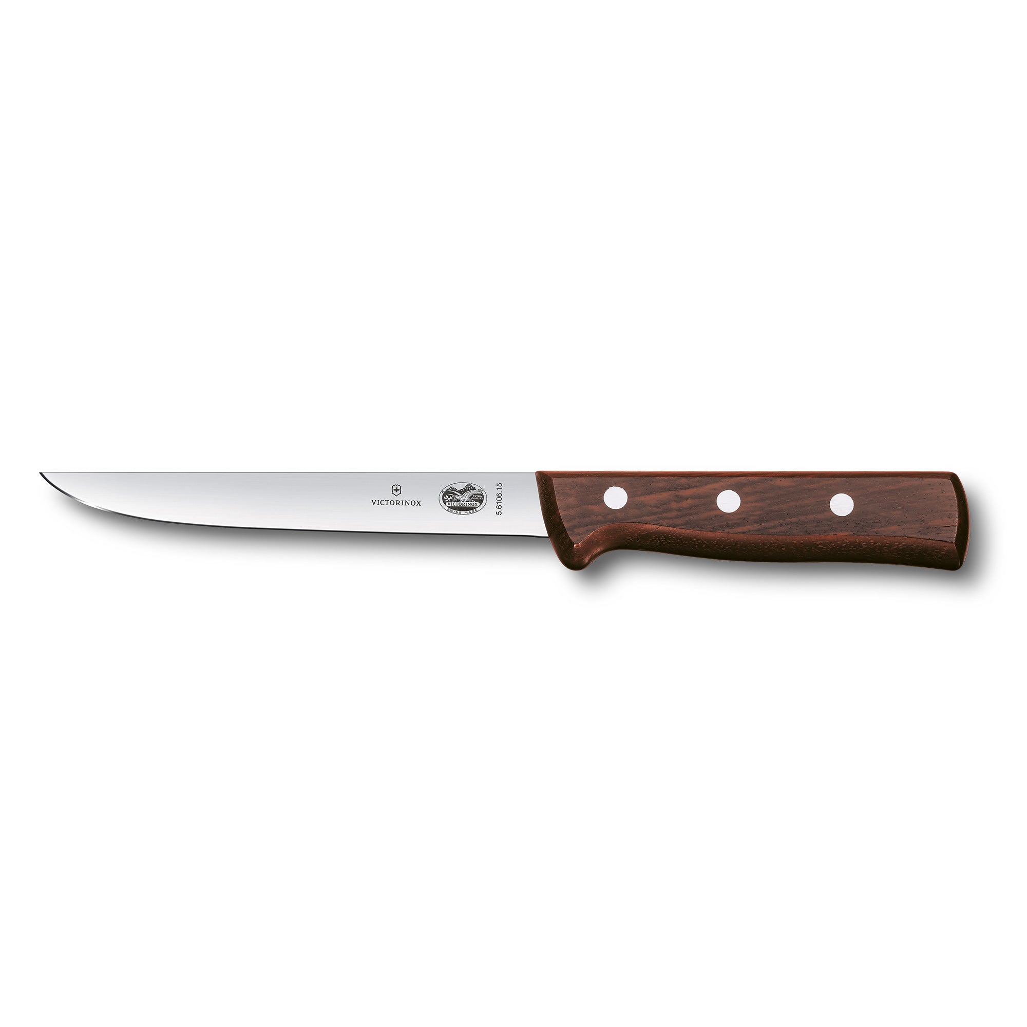 Victorinox Boning Knife,15cm Straight Edge,Narrow Blade,American Handle - Wood