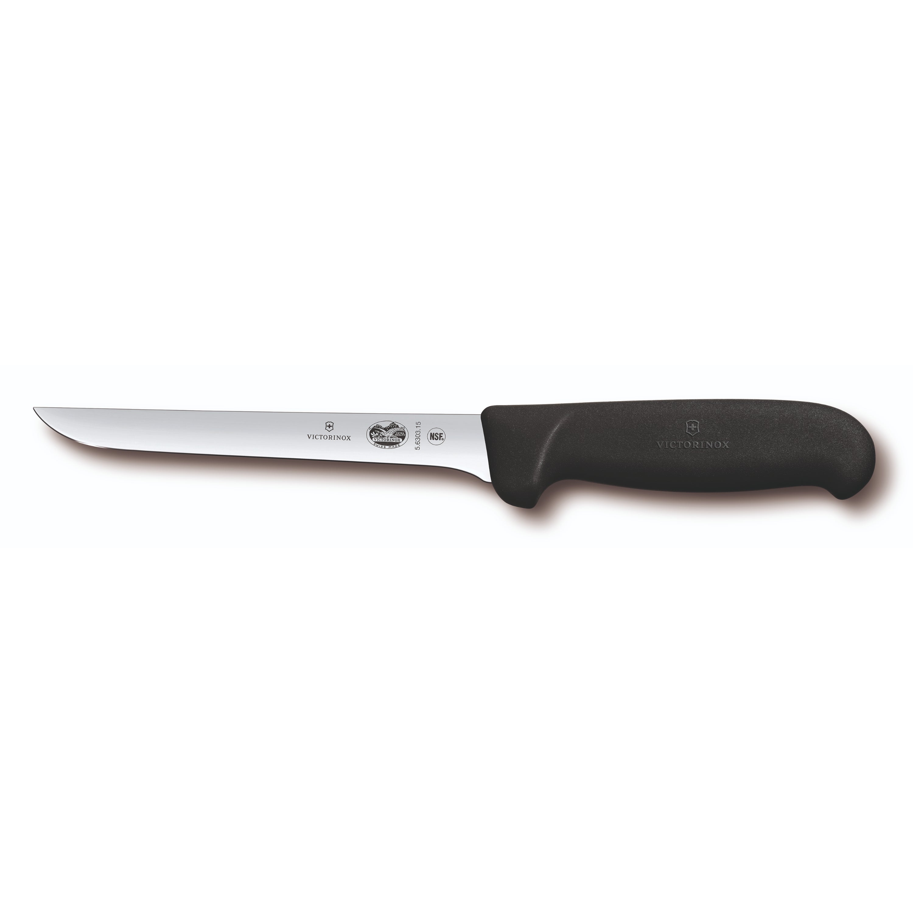 Victorinox Fibrox Boning Knife Straight Wide 15cm - Black