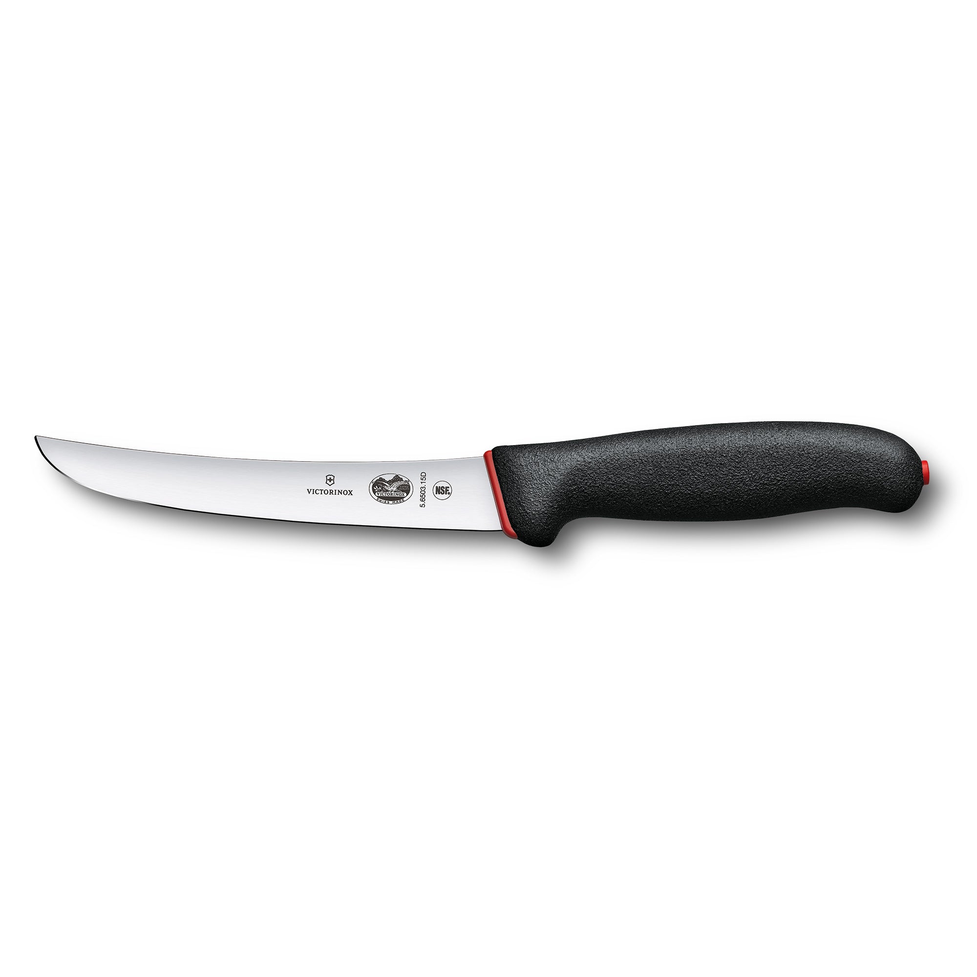Victorinox Boning Knife,15cm Curved,Wide Blade,Fibrox - Dual Grip - Black