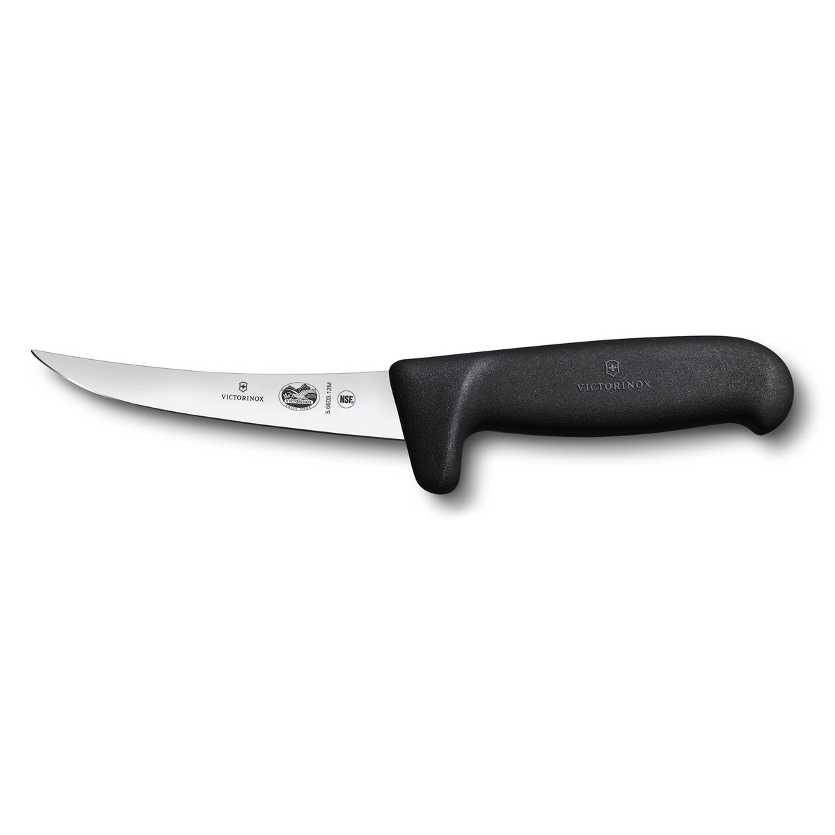 Victorinox Fibrox Boning Knife Curved Narrow Blade Safety Grip 12cm